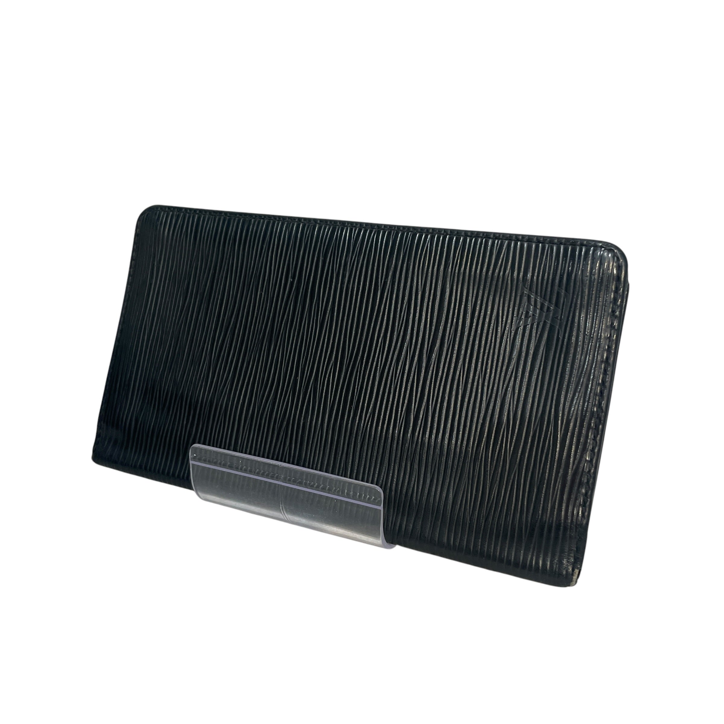 LOUIS VUITTON/Long Wallet/Leather/BLK/Portefeuille Brazza Wallet view 2