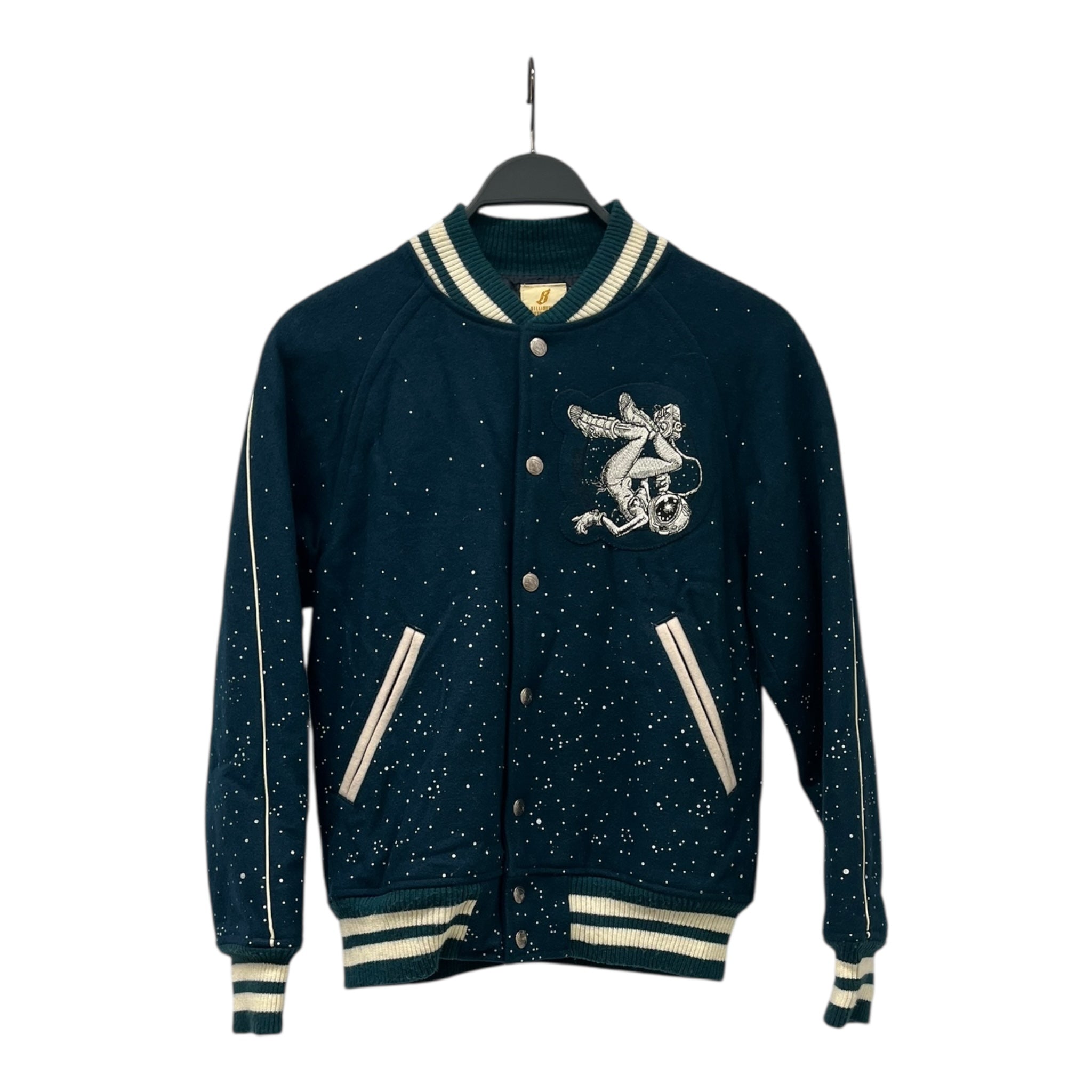 BILLIONAIRE BOYS CLUB/Souvenir Jkt/S/Wool/BLU/MOONTEAL(VARSITYJACKT) view 1