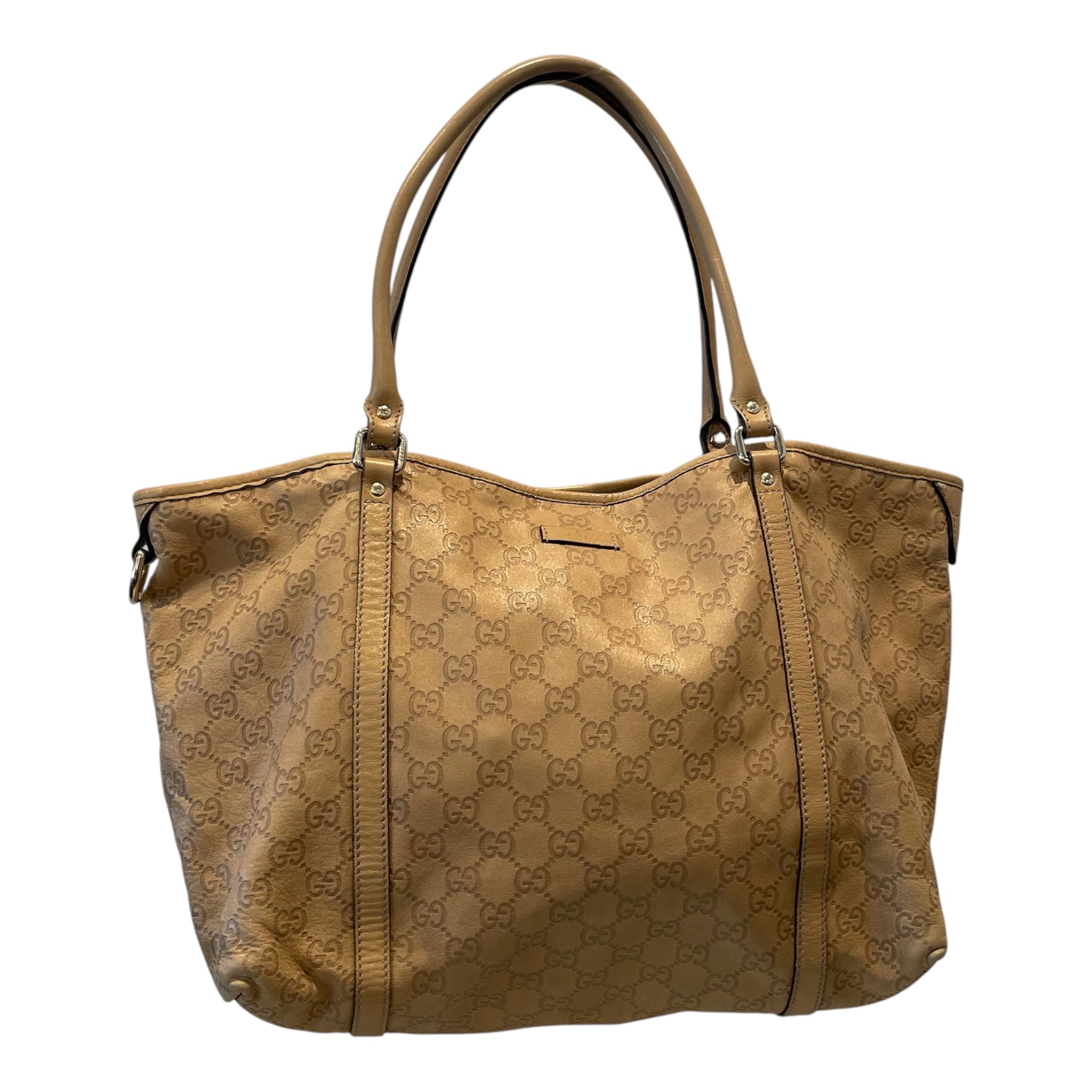 GUCCI/Bag/Monogram/Leather/BEG/guccissima tote view 1