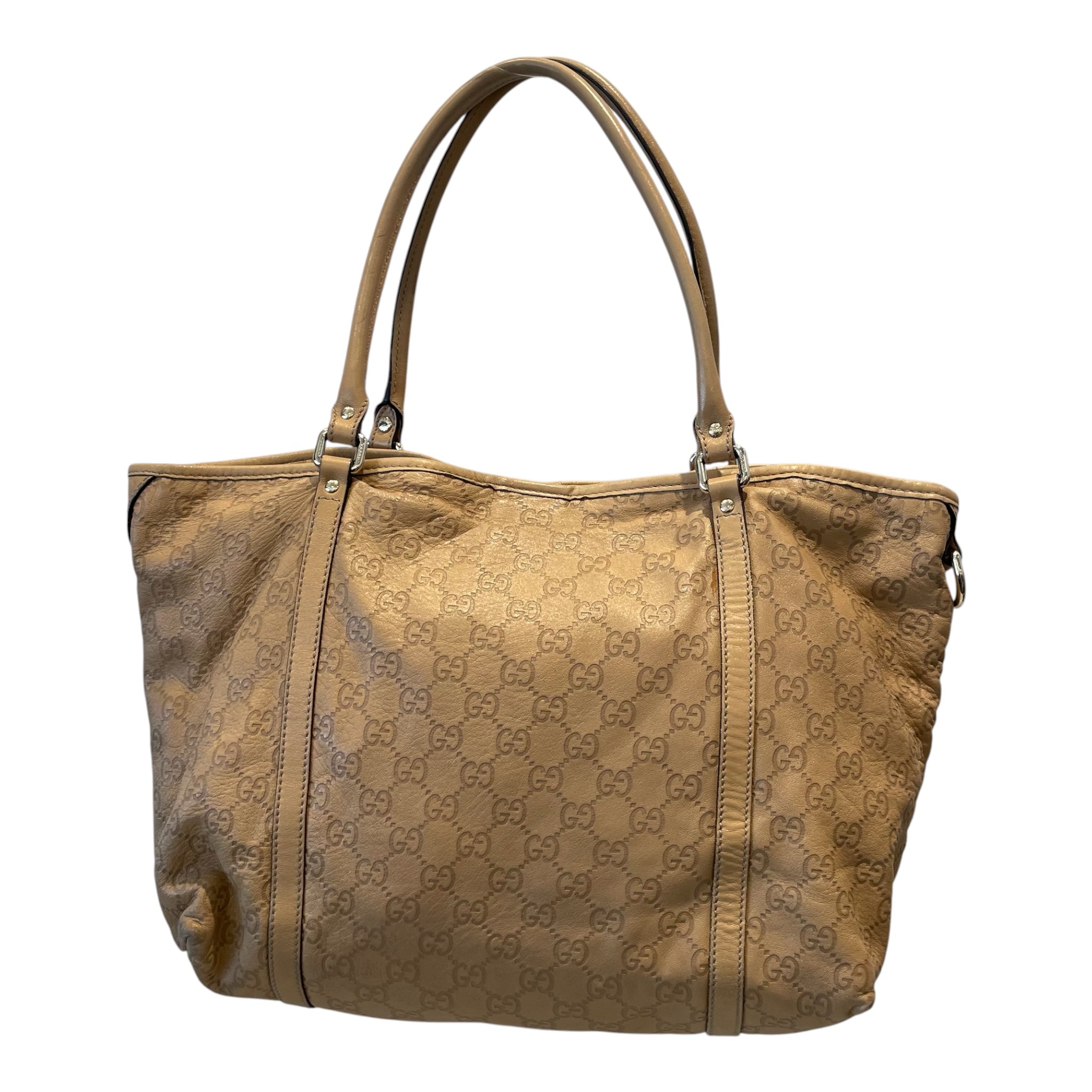 GUCCI/Bag/Monogram/Leather/BEG/guccissima tote view 2