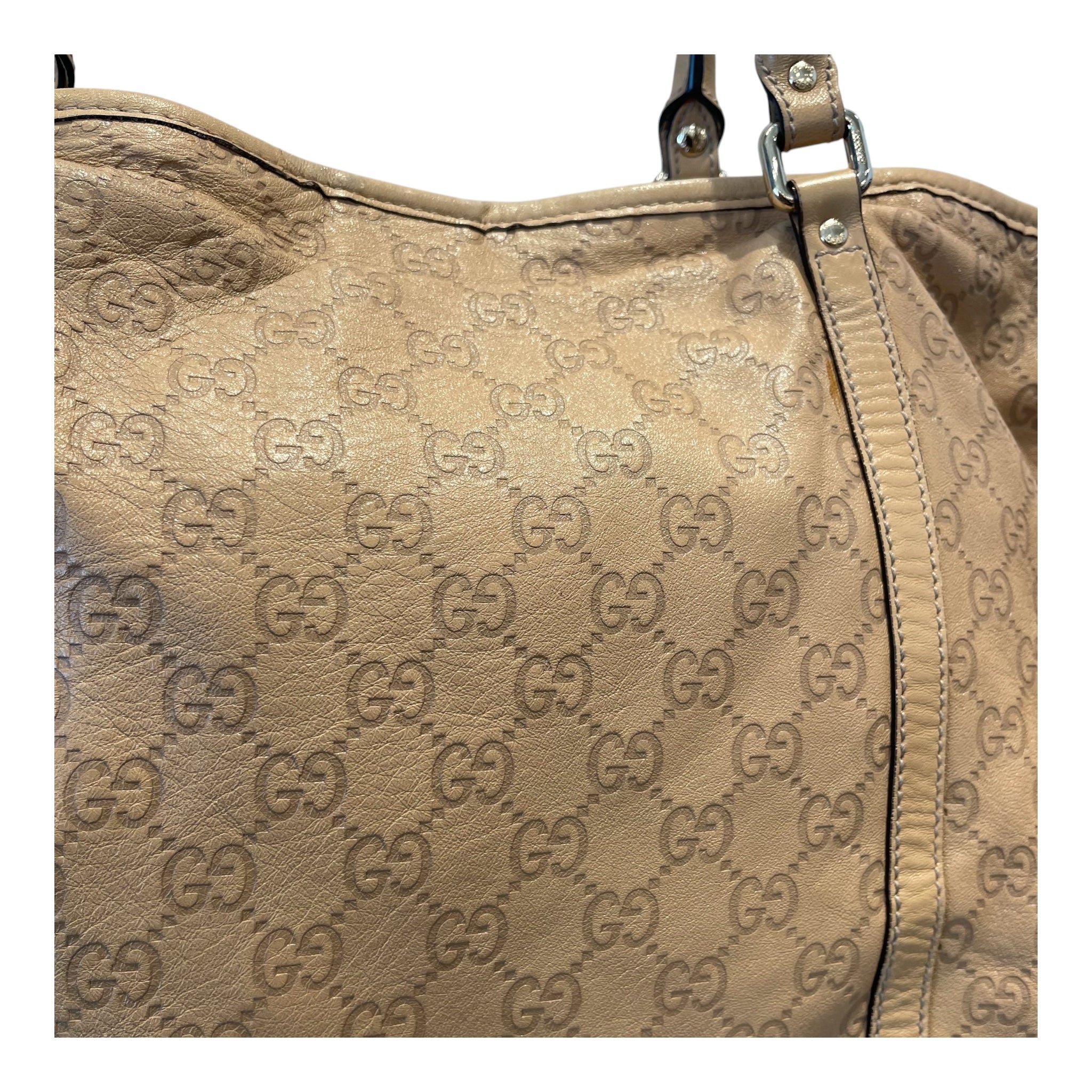GUCCI/Bag/Monogram/Leather/BEG/guccissima tote view 3