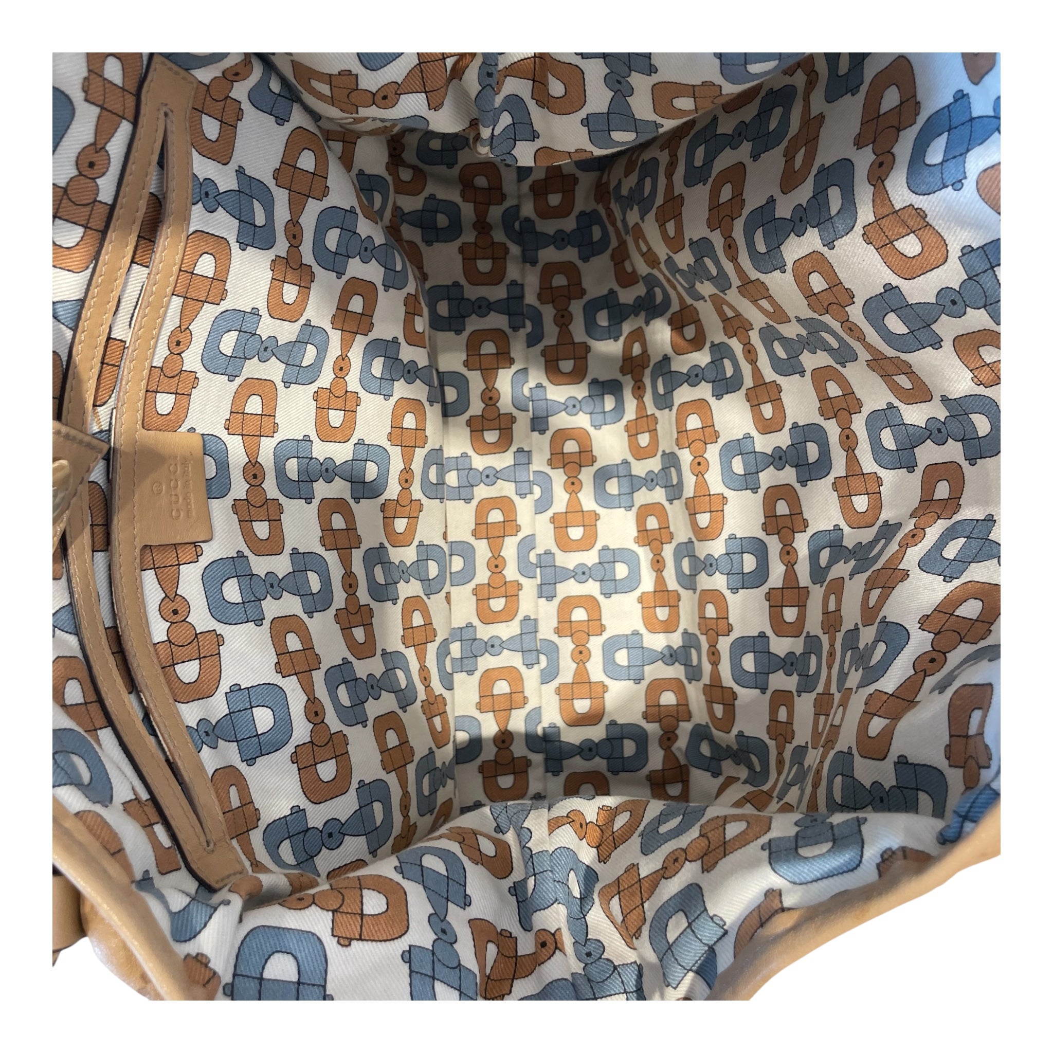 GUCCI/Bag/Monogram/Leather/BEG/guccissima tote view 4