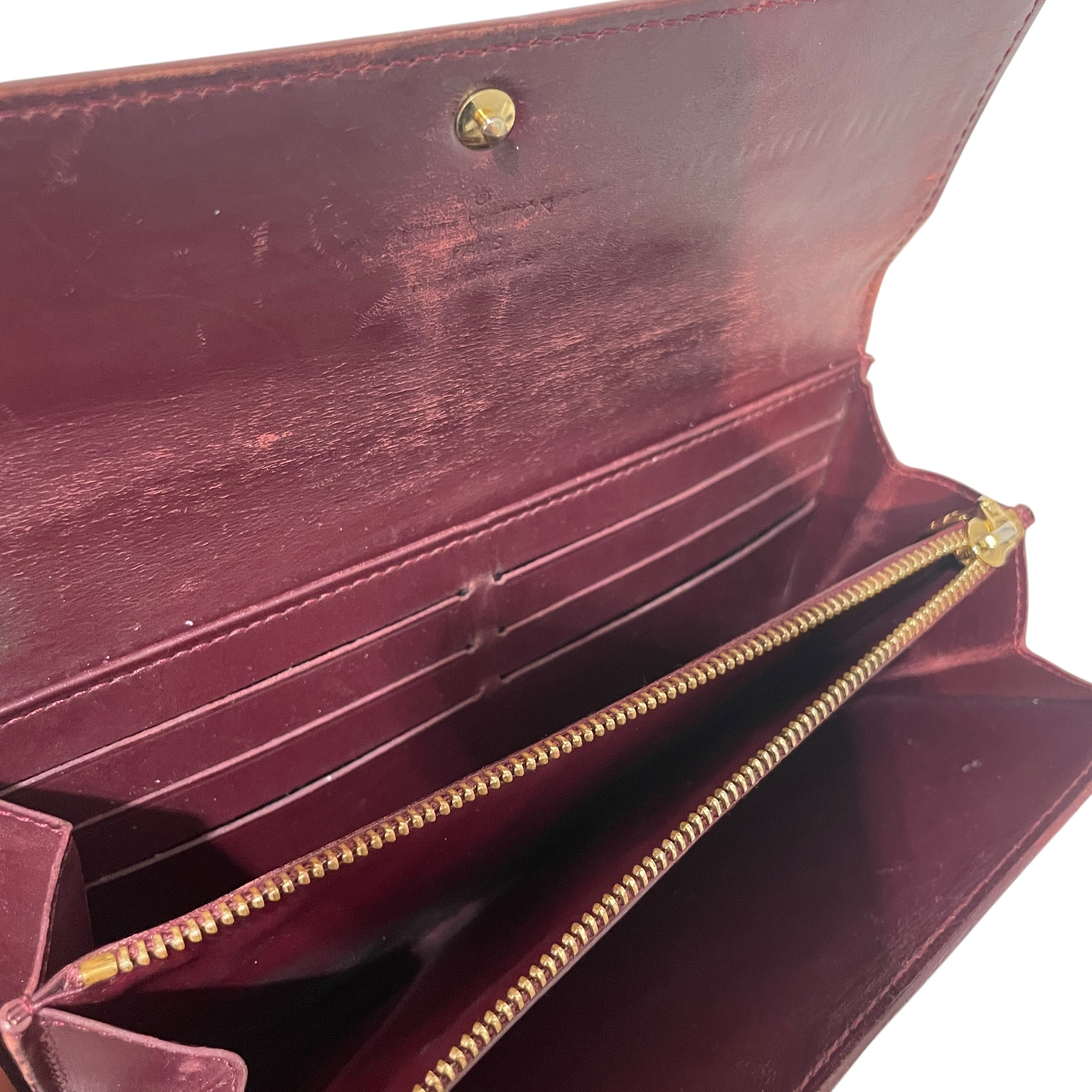 LOUIS VUITTON/Long Wallet/Monogram/Leather/BRD/Vernis Leather Sarah Wallet view 3