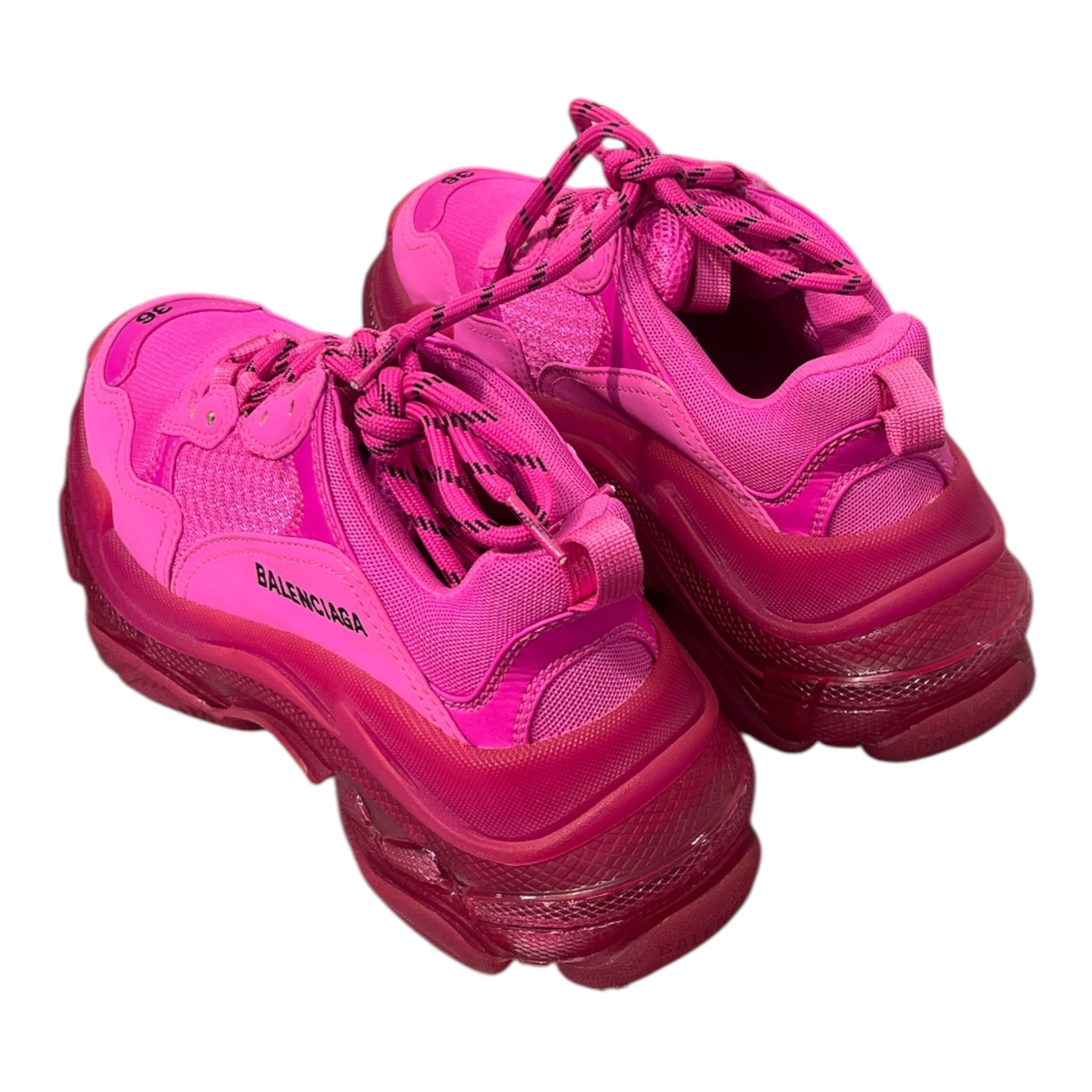 BALENCIAGA/Low-Sneakers/US 6/Cotton/PNK/ALL PINK TRIPLE S view 2