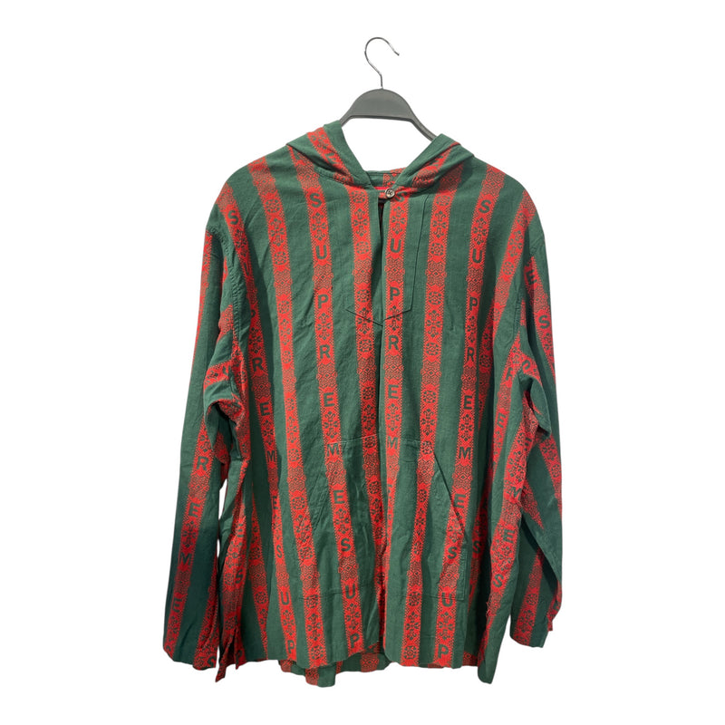 Supreme/Hoodie/L/Stripe/Cotton/GRN/PREME RED STRIPE