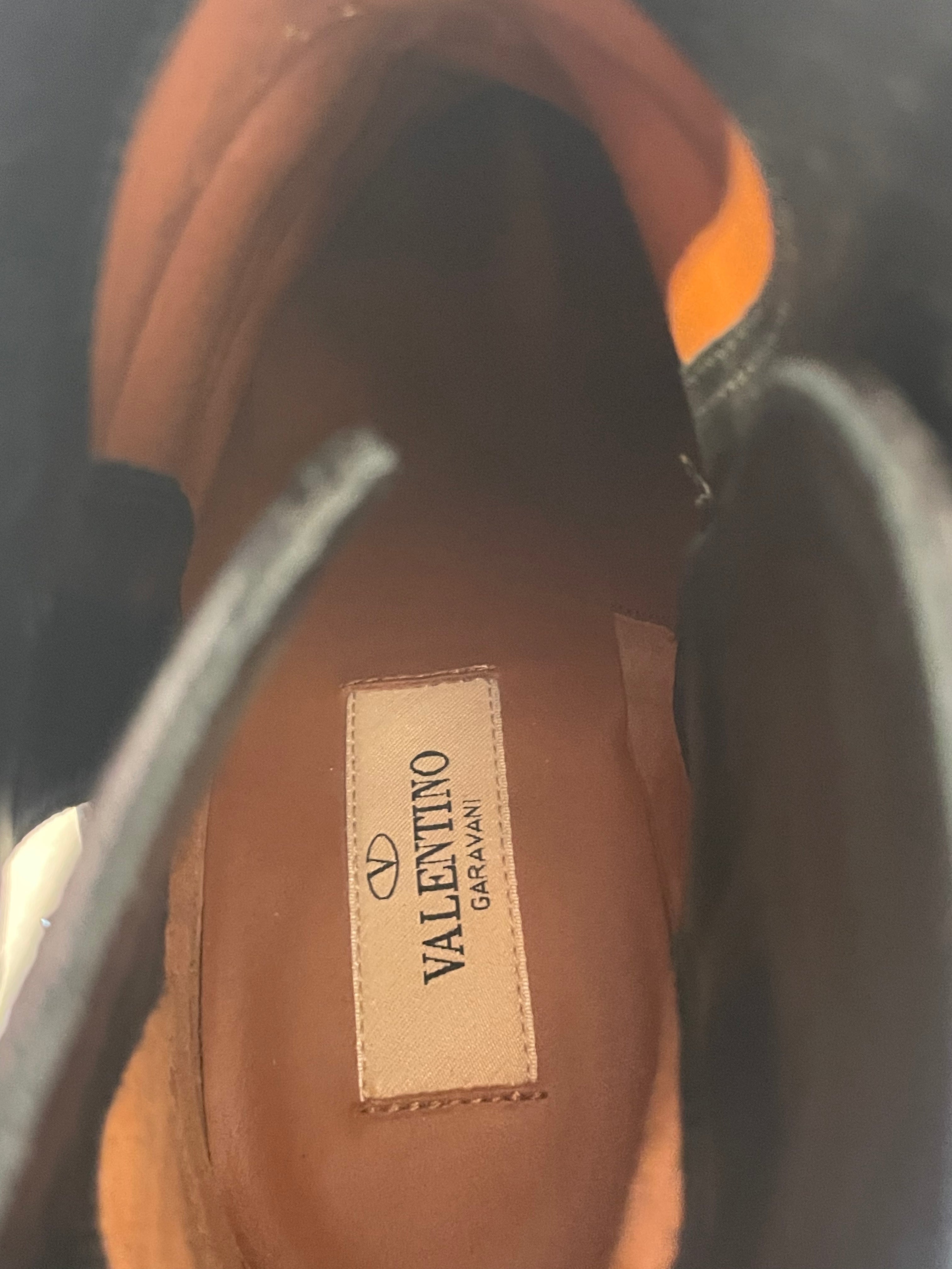 VALENTINO/Heels/EU 38/Leather/BLK/RockStud view 3