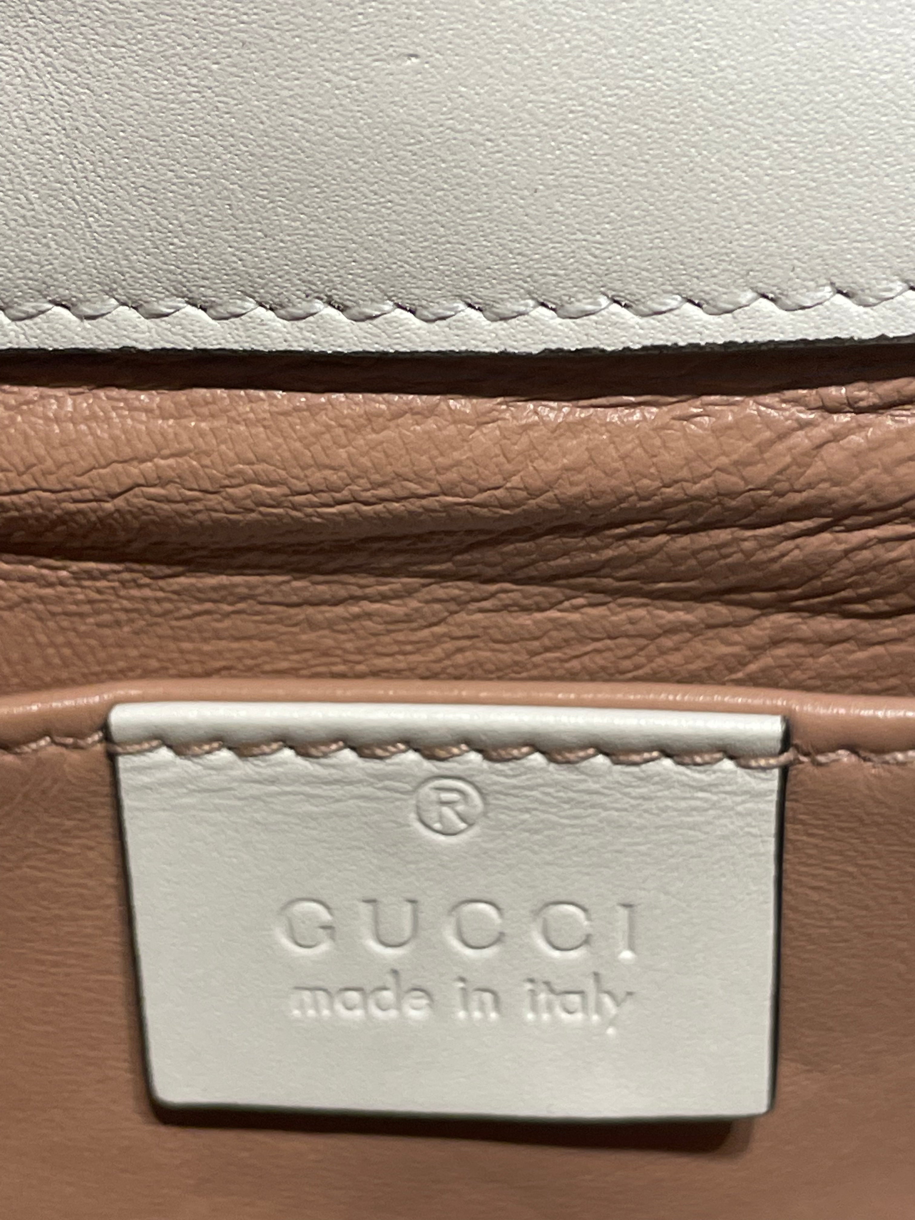 GUCCI/Cross Body Bag/WHT/ Broadway Bee Embellished view 3
