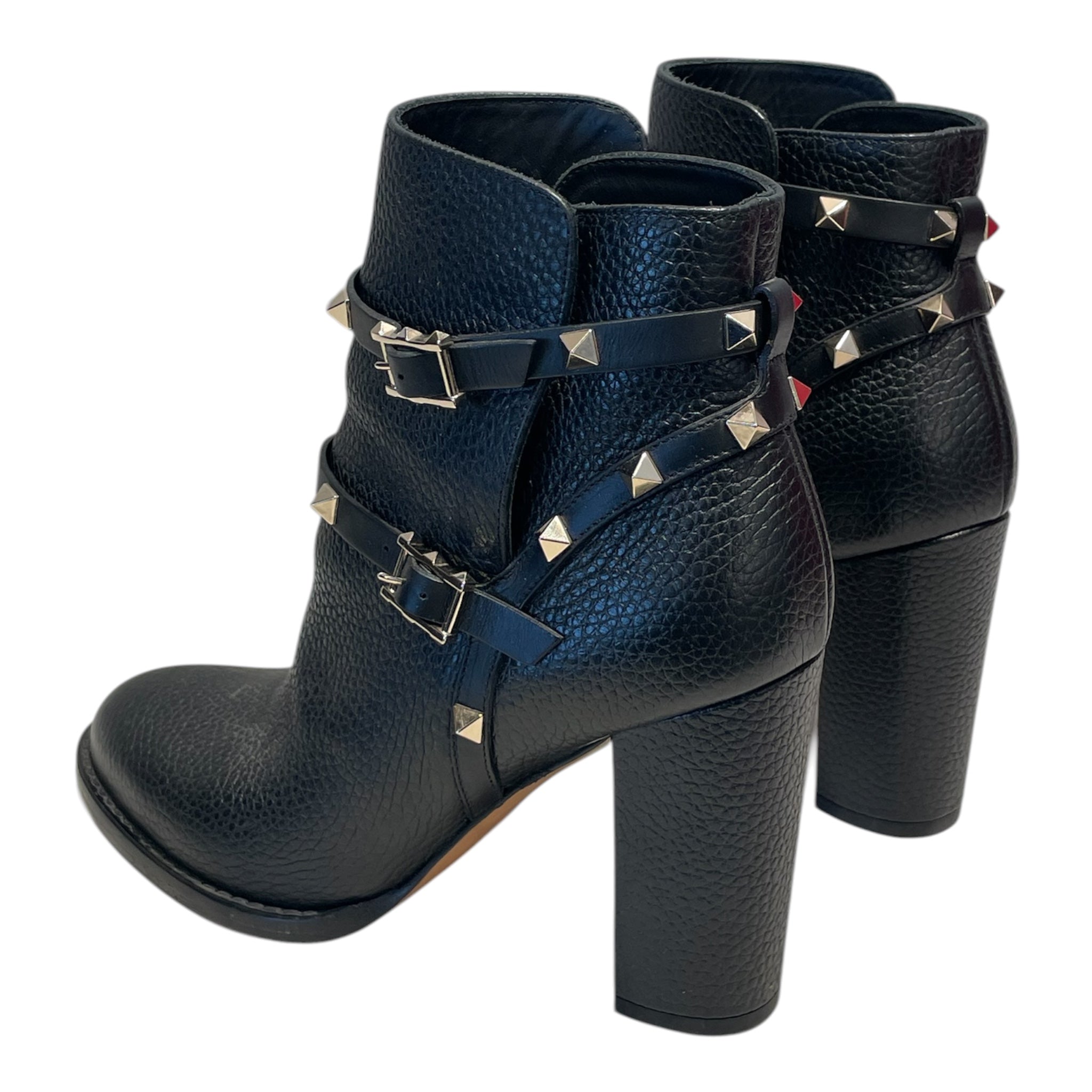 VALENTINO/Heels/EU 38/Leather/BLK/RockStud view 2
