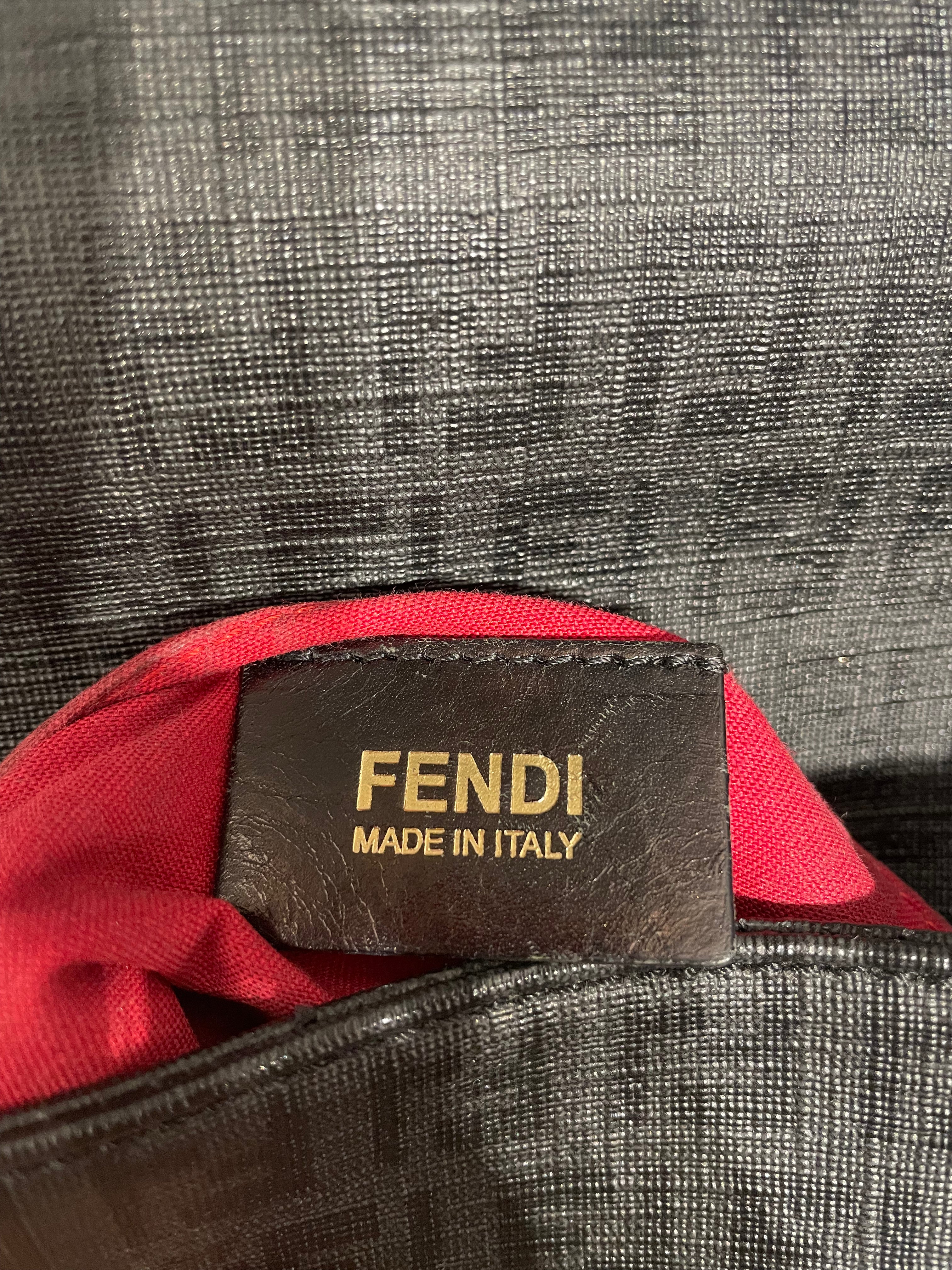 FENDI/Cross Body Bag/Monogram/BLK/Mamma Baguette Crossbody view 3