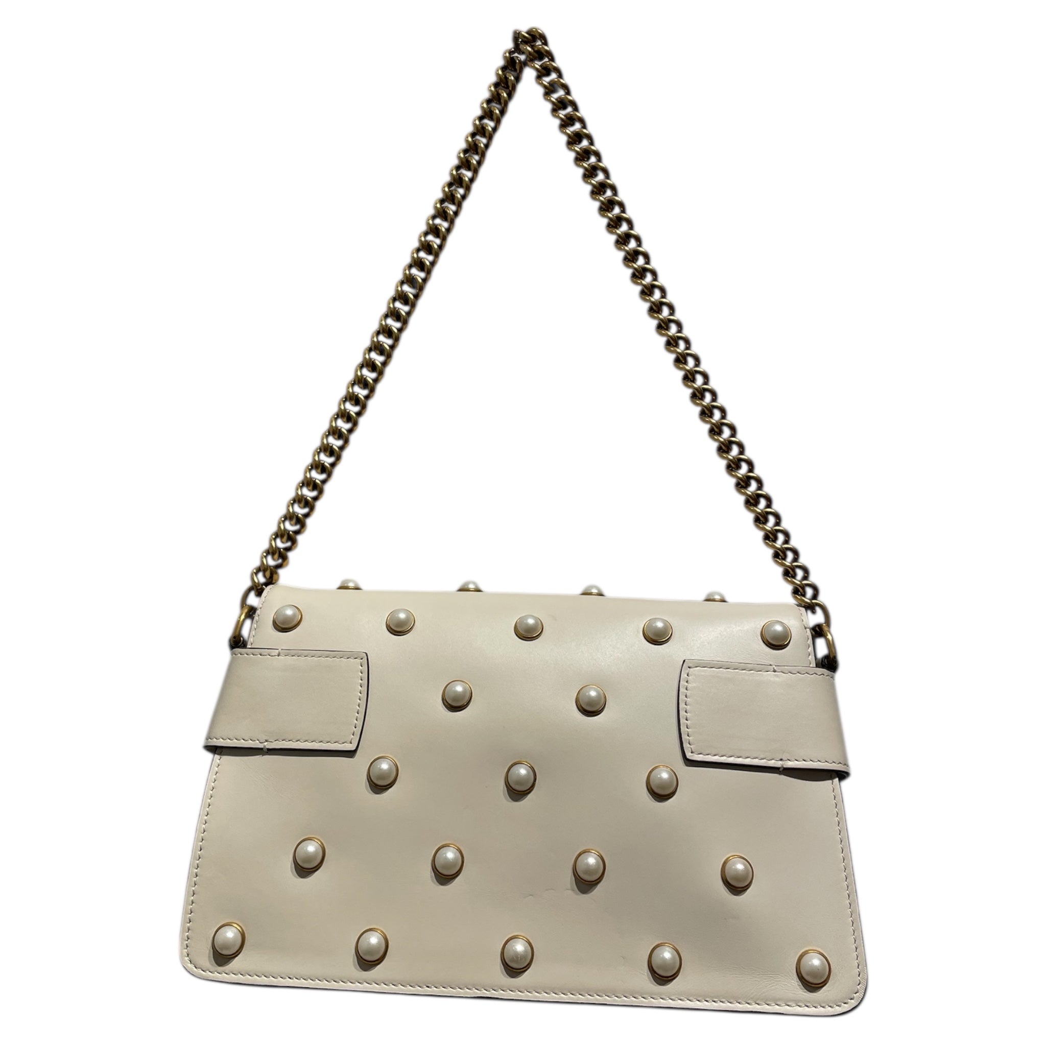 GUCCI/Cross Body Bag/WHT/ Broadway Bee Embellished view 2