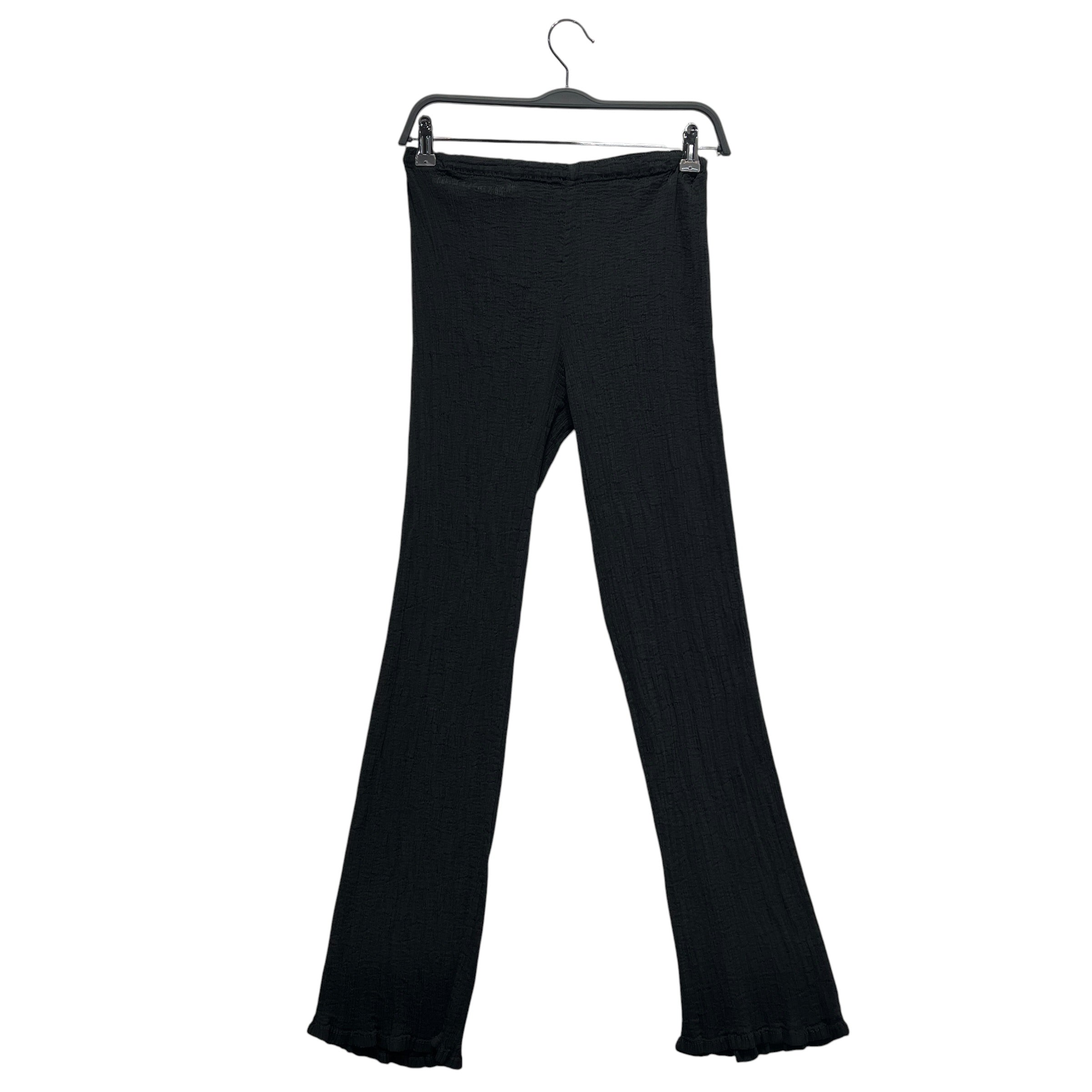me ISSEY MIYAKE/Bottoms/FREE/Polyester/BLK/leggings/Black Ribbed Pleated Pants view 1