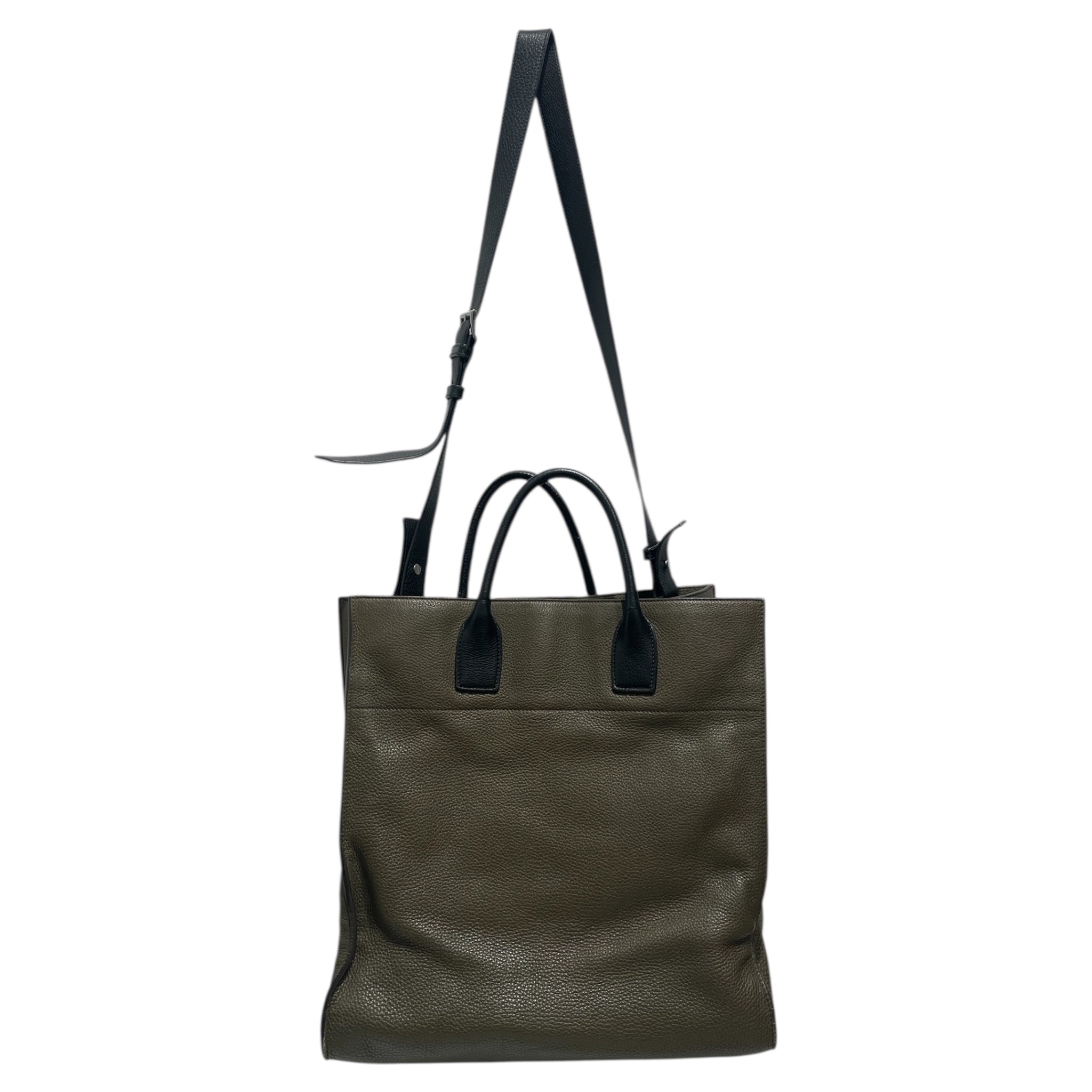 PRADA/Tote Bag/Leather/GRN/Leather Tote Crossbody Strap view 2