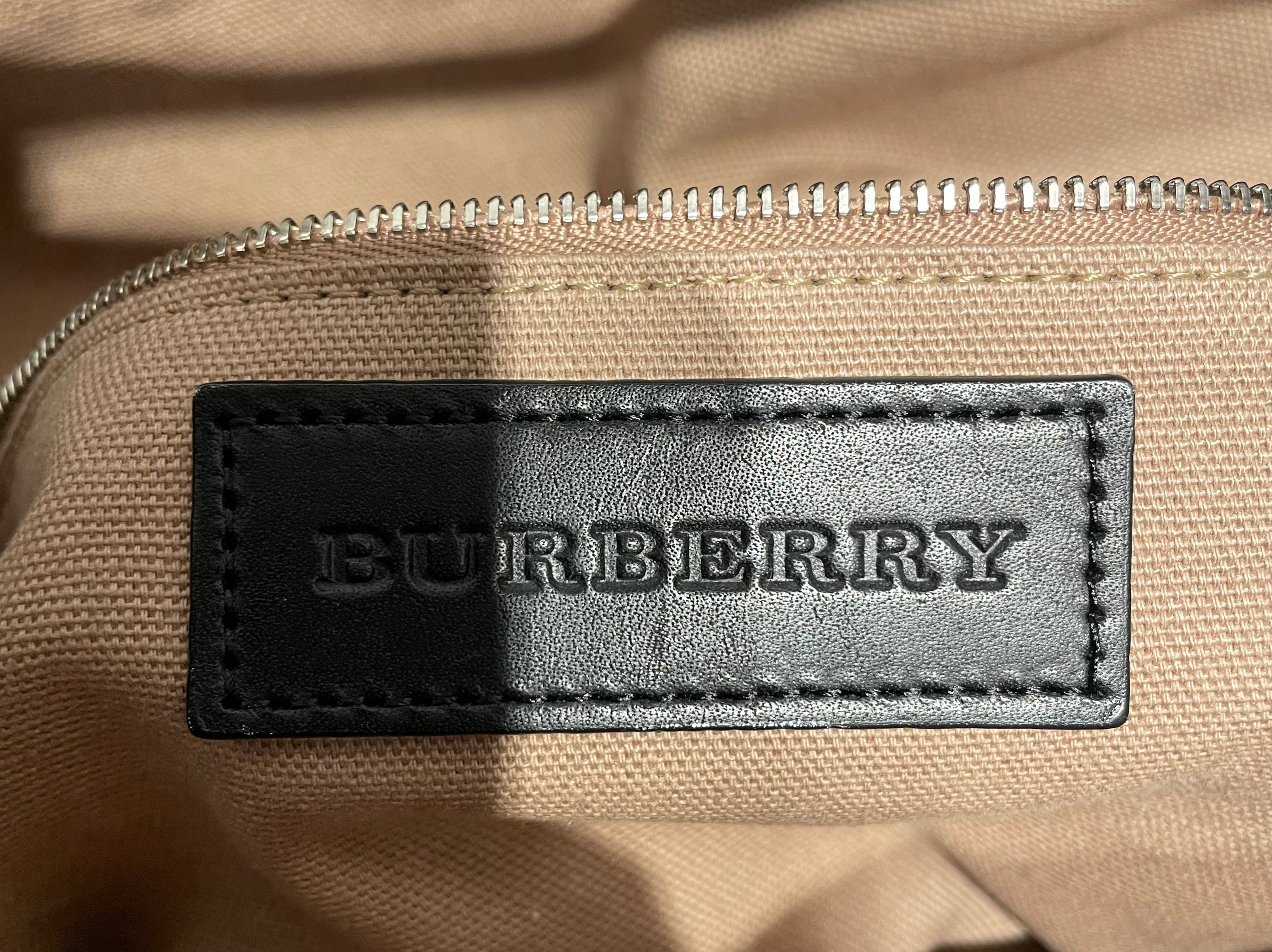 BURBERRY/Hand Bag/Leather/BLK/Hobo Bag view 3