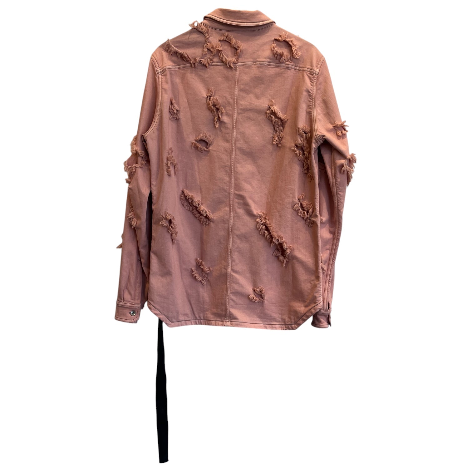 Rick Owens/Denim Jkt/XS/Cotton/PNK/DRKSHDW DISTRESSED OUTERSHIRT view 2