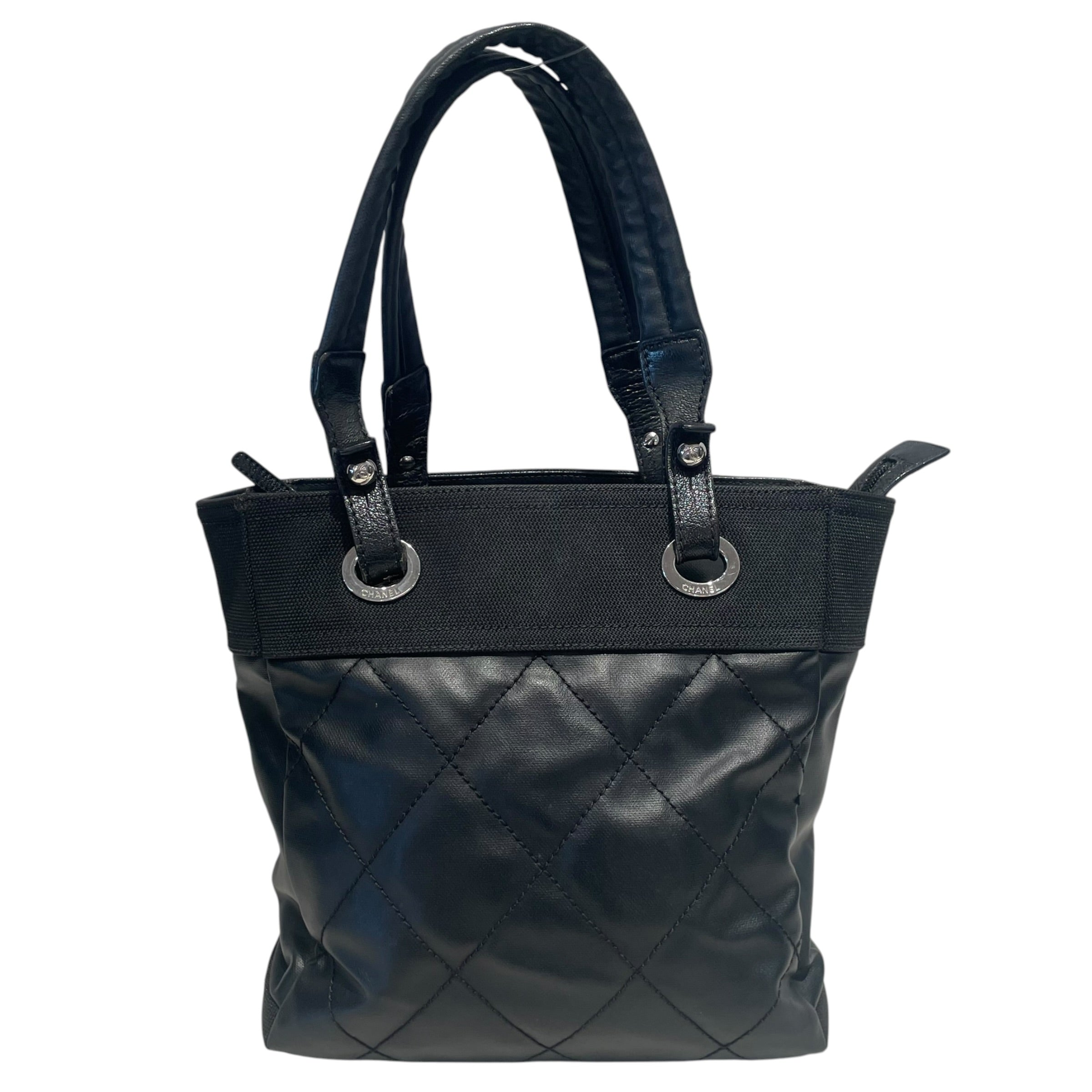 CHANEL/Tote Bag/Leather/BLK/PARIS BIARRITZ COATED CANVAS view 2