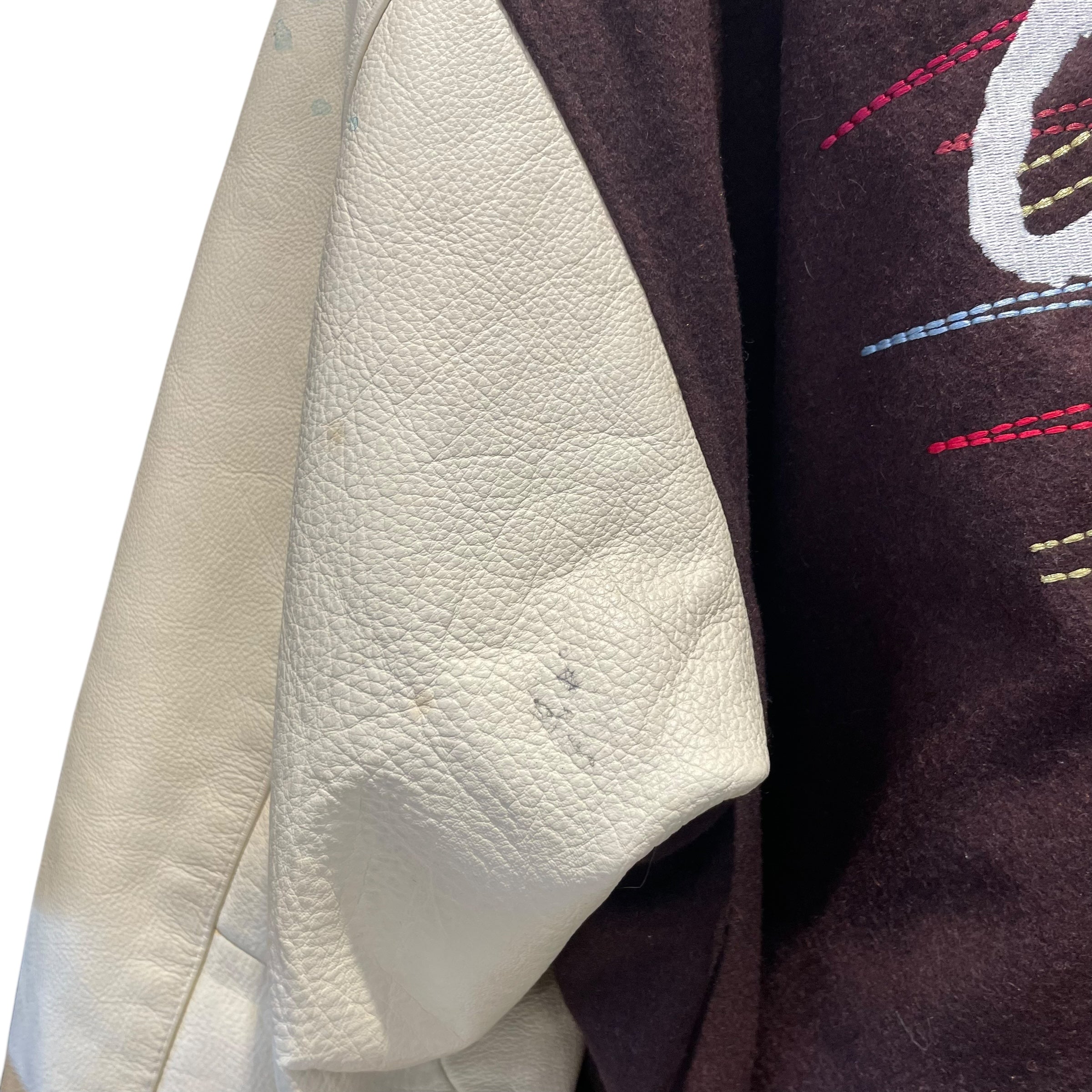 COOGI/Leather Jkt/XXXL/Wool/BRW/varsity/backhit view 11