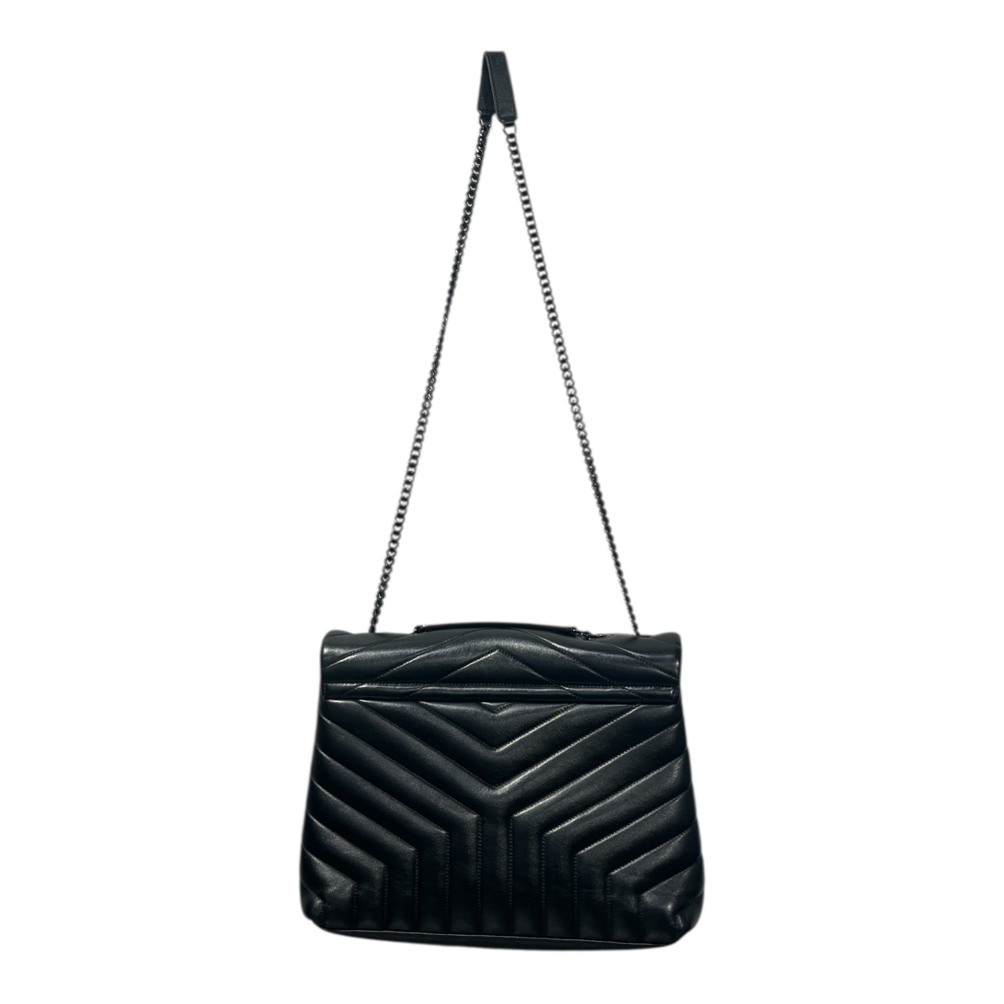 YVES SAINT LAURENT/Tote Bag/Leather/BLK/LOULOU SHOULDER BAG view 2