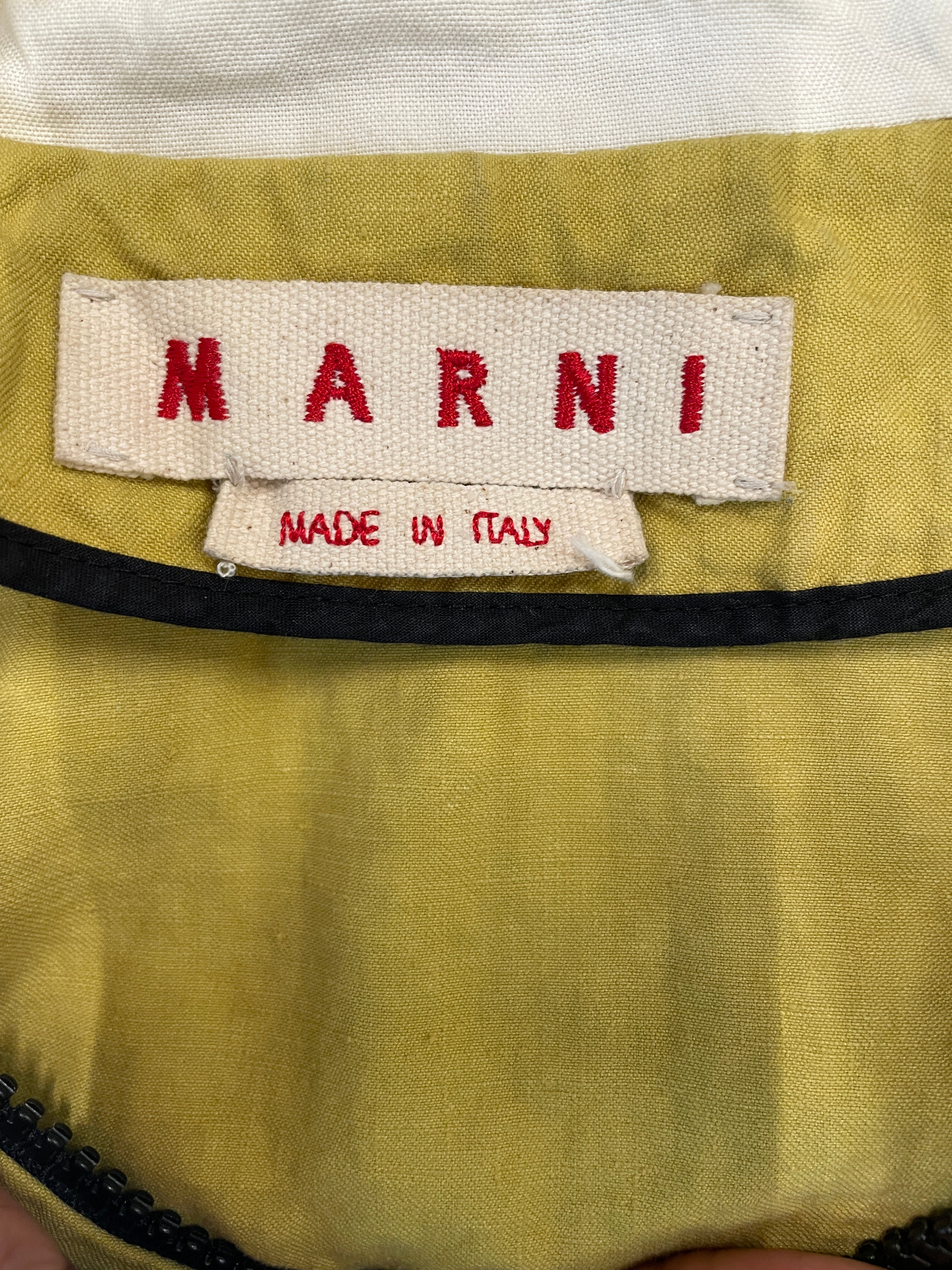 MARNI/SS Blouse/40/All Over Print/Polyester/YEL/ZIPPER FRNT / COLOR BLOCK view 3
