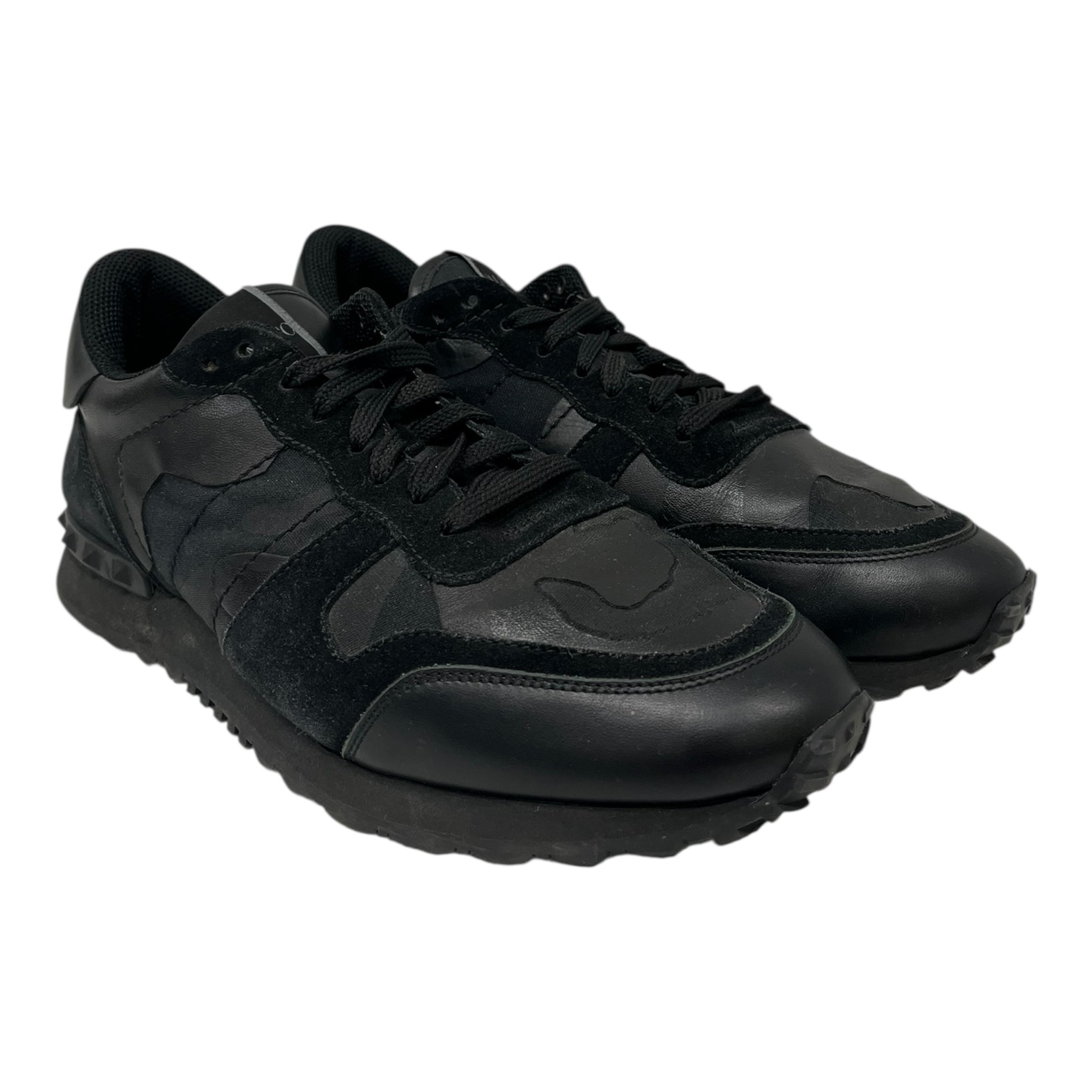 VALENTINO/Low-Sneakers/EU 42/Camouflage/Leather/BLK/camo sneaker with leather view 1