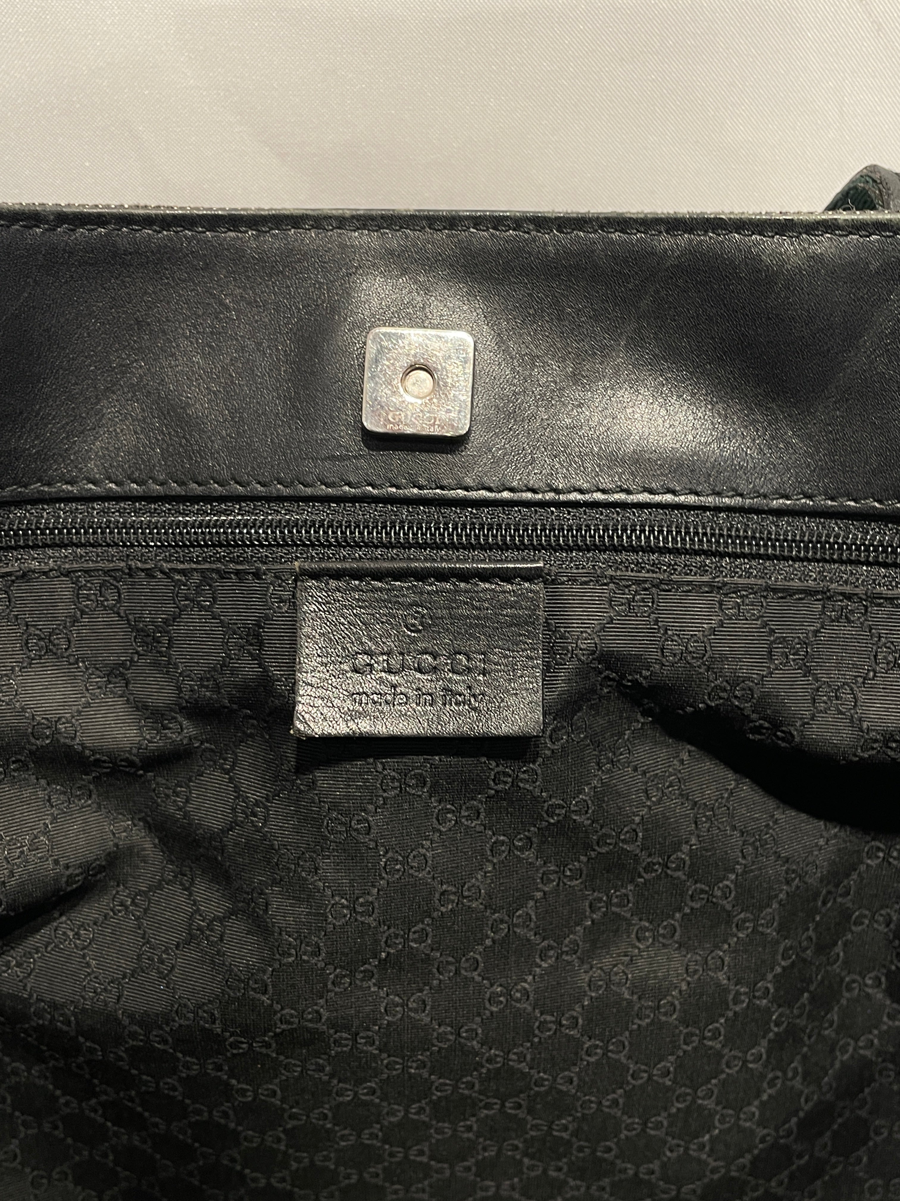 GUCCI/Hand Bag/Leather/GRY/WEB TOP HANDLE BAG view 4
