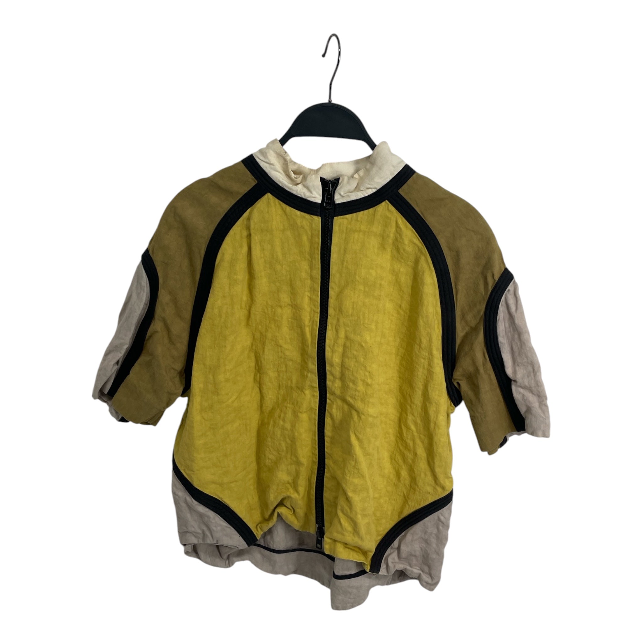 MARNI/SS Blouse/40/All Over Print/Polyester/YEL/ZIPPER FRNT / COLOR BLOCK view 1