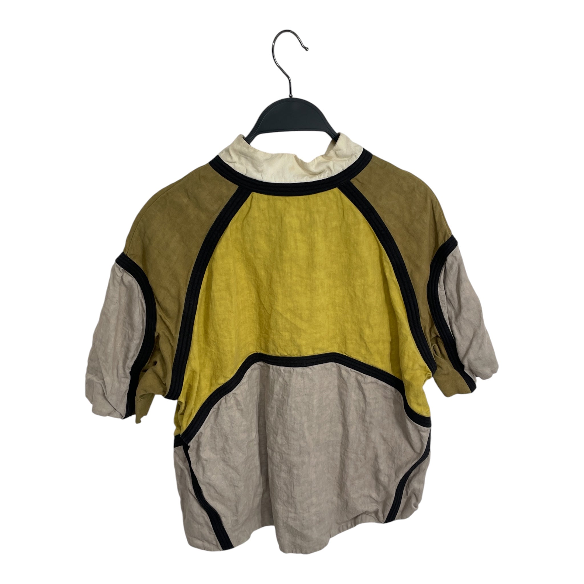 MARNI/SS Blouse/40/All Over Print/Polyester/YEL/ZIPPER FRNT / COLOR BLOCK view 2