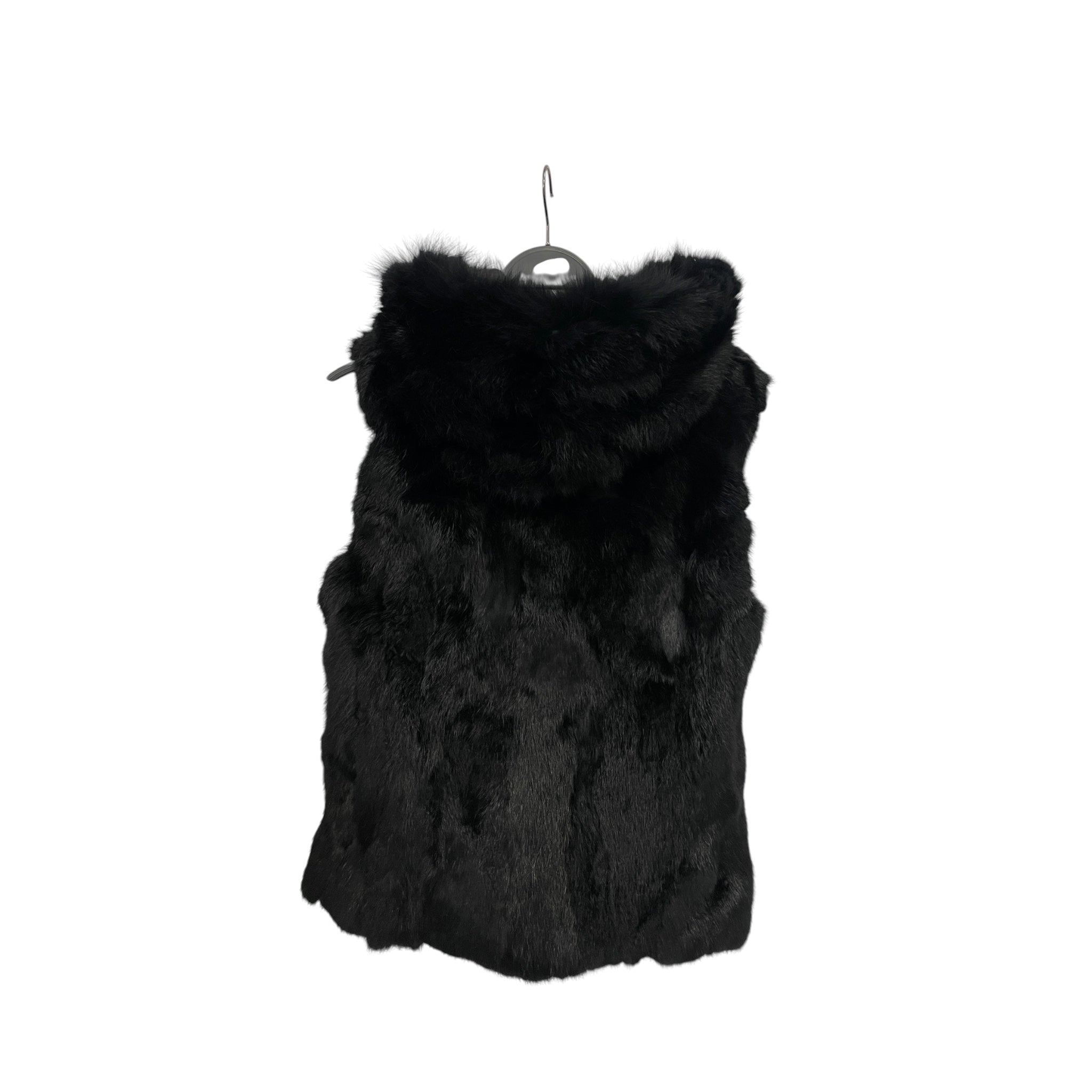 PATRICIA LUCA/Jacket/S/Fur/BLK/PATRICIA LUCA HOODED VEST view 2