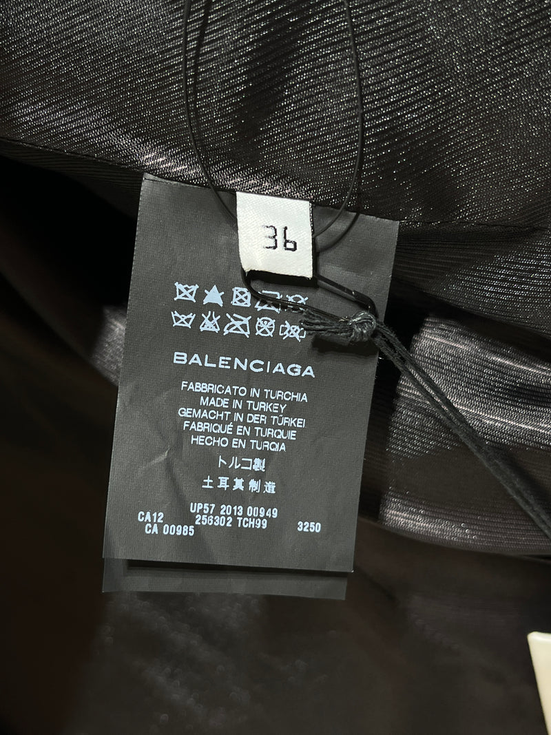 BALENCIAGA/Leather Jkt/36/Leather/GRY/Lambskin Biker