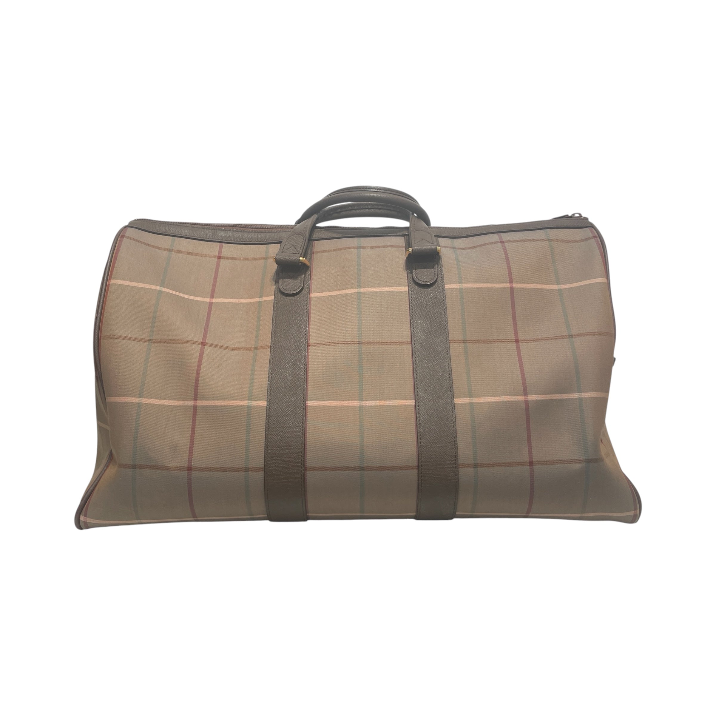 BURBERRY/Luggage/Plaid/Leather/CML/travelbostonbag view 2