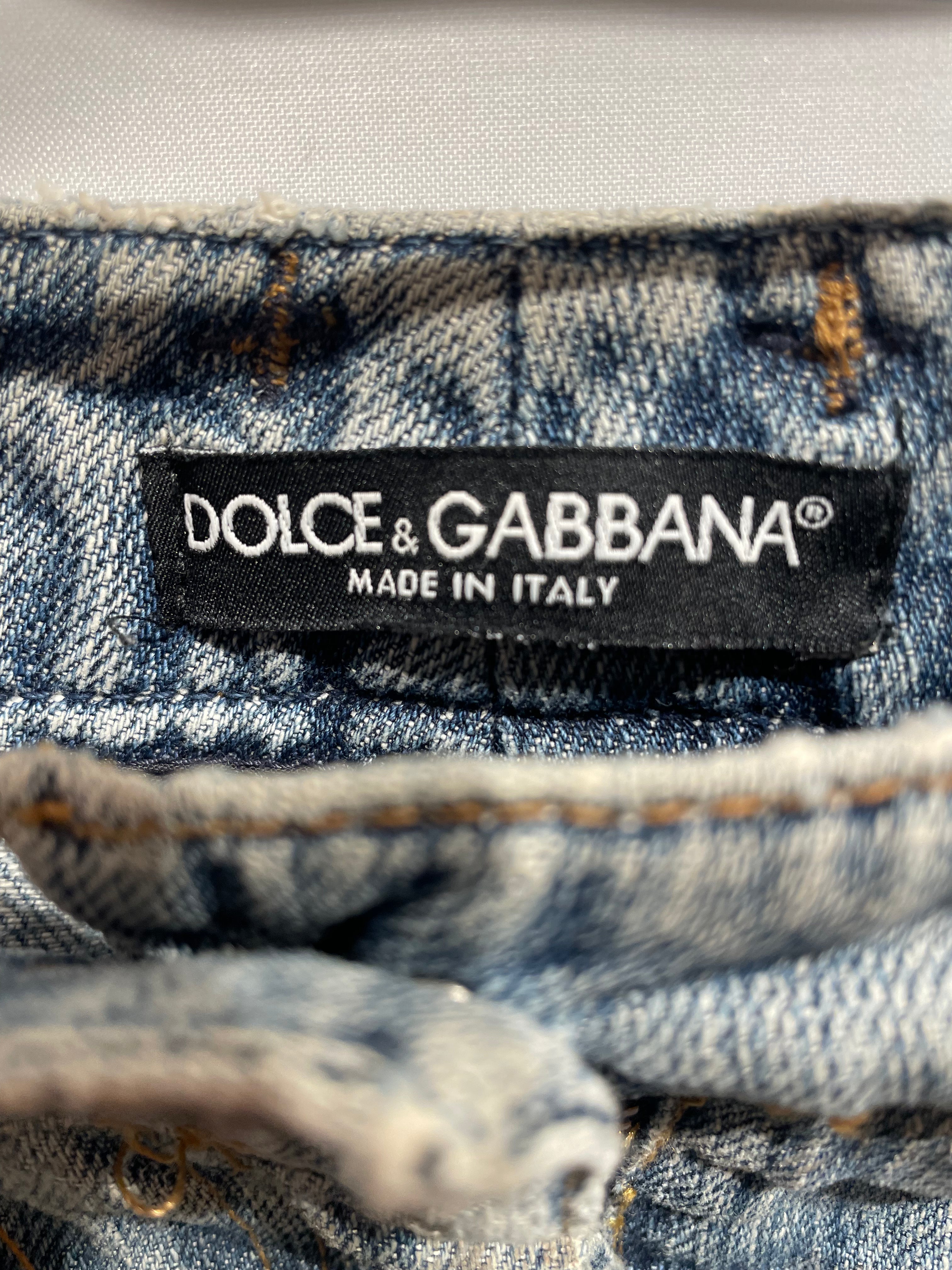 DOLCE&GABBANA/Bottoms/40/Denim/IDG/gold zipper view 3