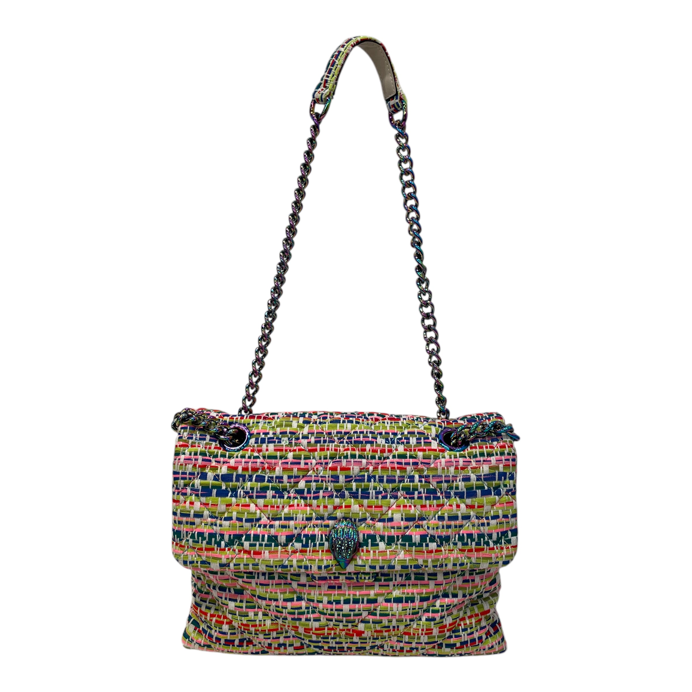 Kurt Geiger/Cross Body Bag/L/Stripe/Cotton/MLT/Kensington Tweed view 1