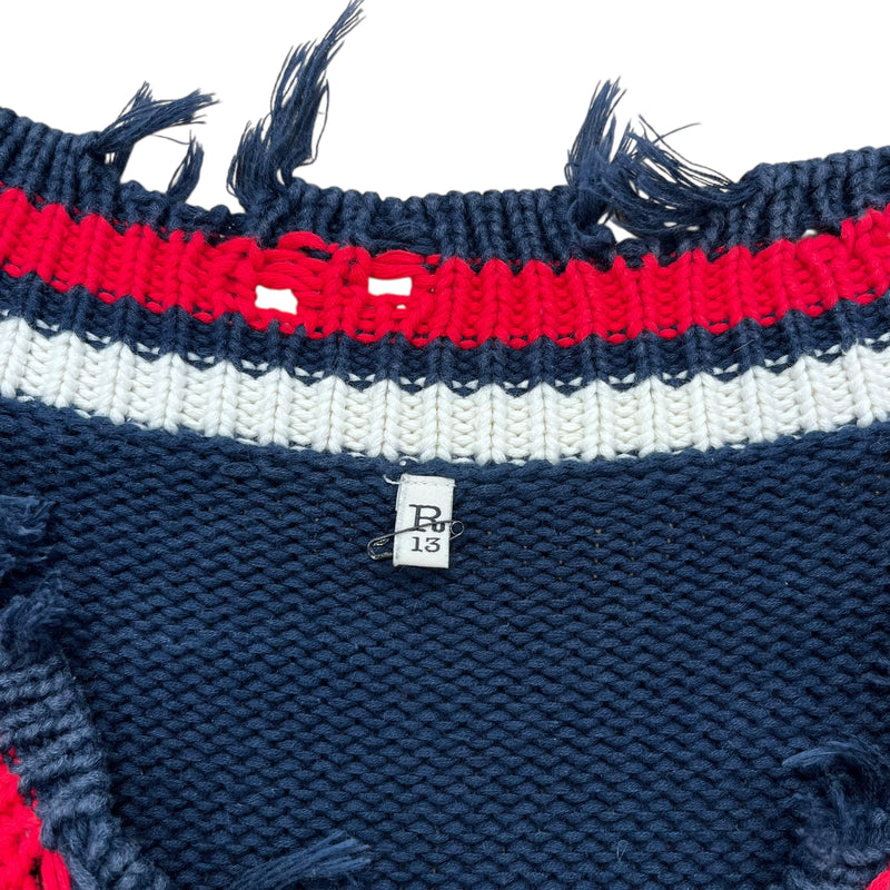 R13/Heavy Knit Vest/M/Cotton/NVY/KNIT VEST