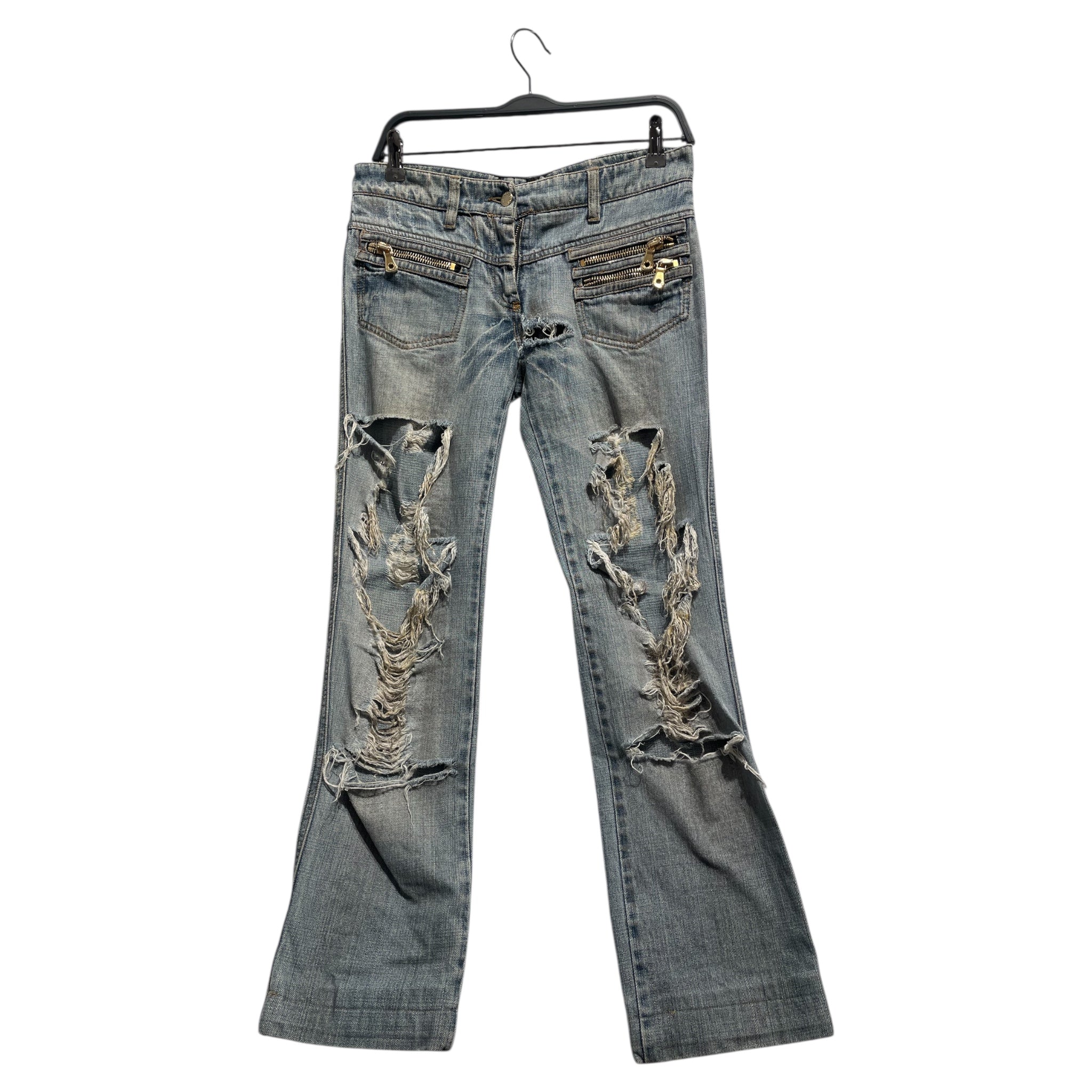 DOLCE&GABBANA/Bottoms/40/Denim/IDG/gold zipper view 1