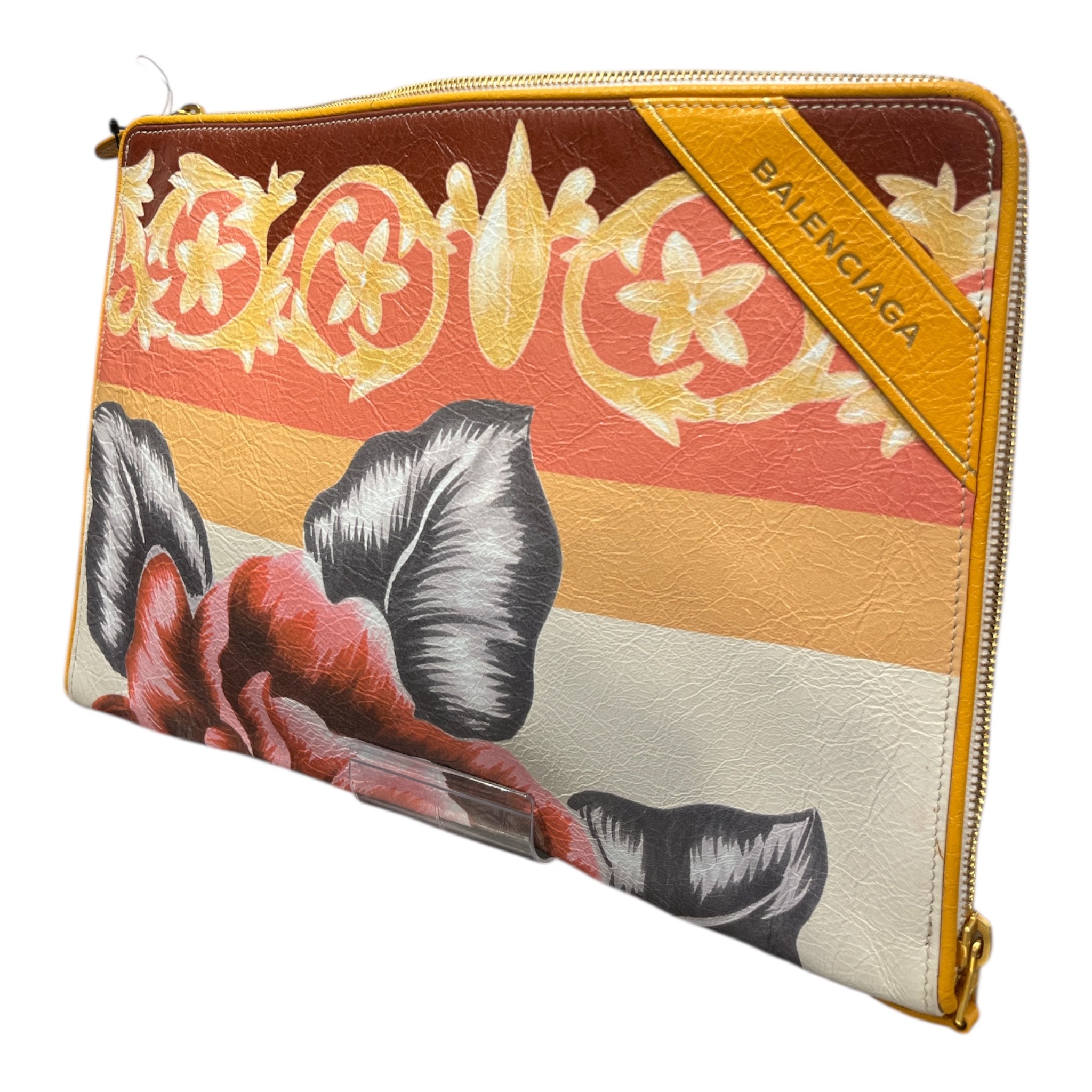 BALENCIAGA/Clutch Bag/All Over Print/Leather/MLT/BLANKET POUCH FLORAL view 1
