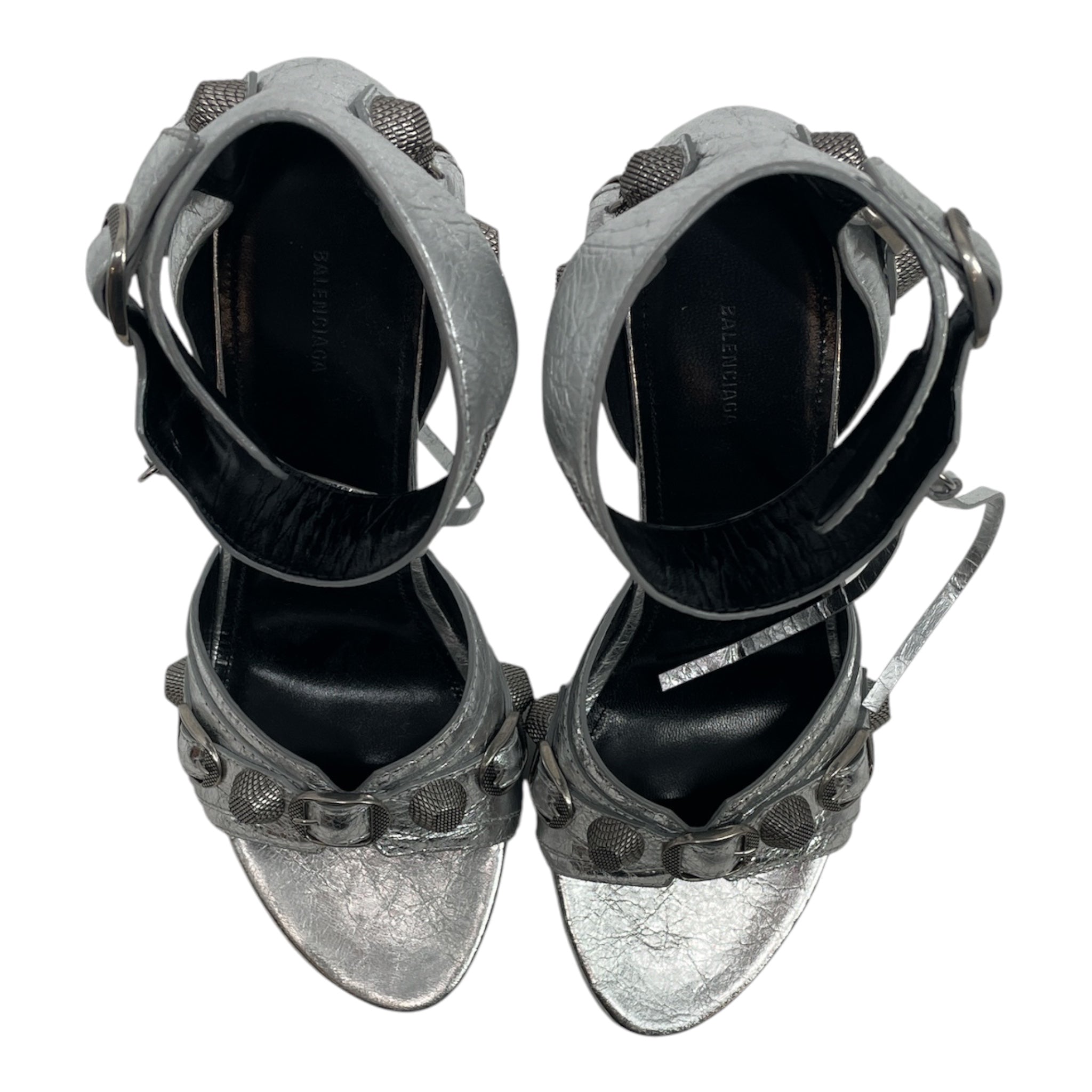 BALENCIAGA/Heels/EU 40/Leather/SLV/CAGOLE 110MM\ SILVE METALLIC view 3