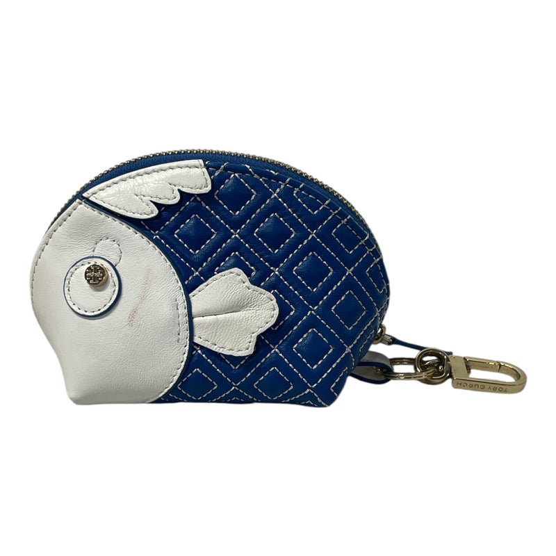 TORY BURCH/Bag/S/Animal Pattern/Leather/BLU/FISH COIN PURSE KEYCHAIN