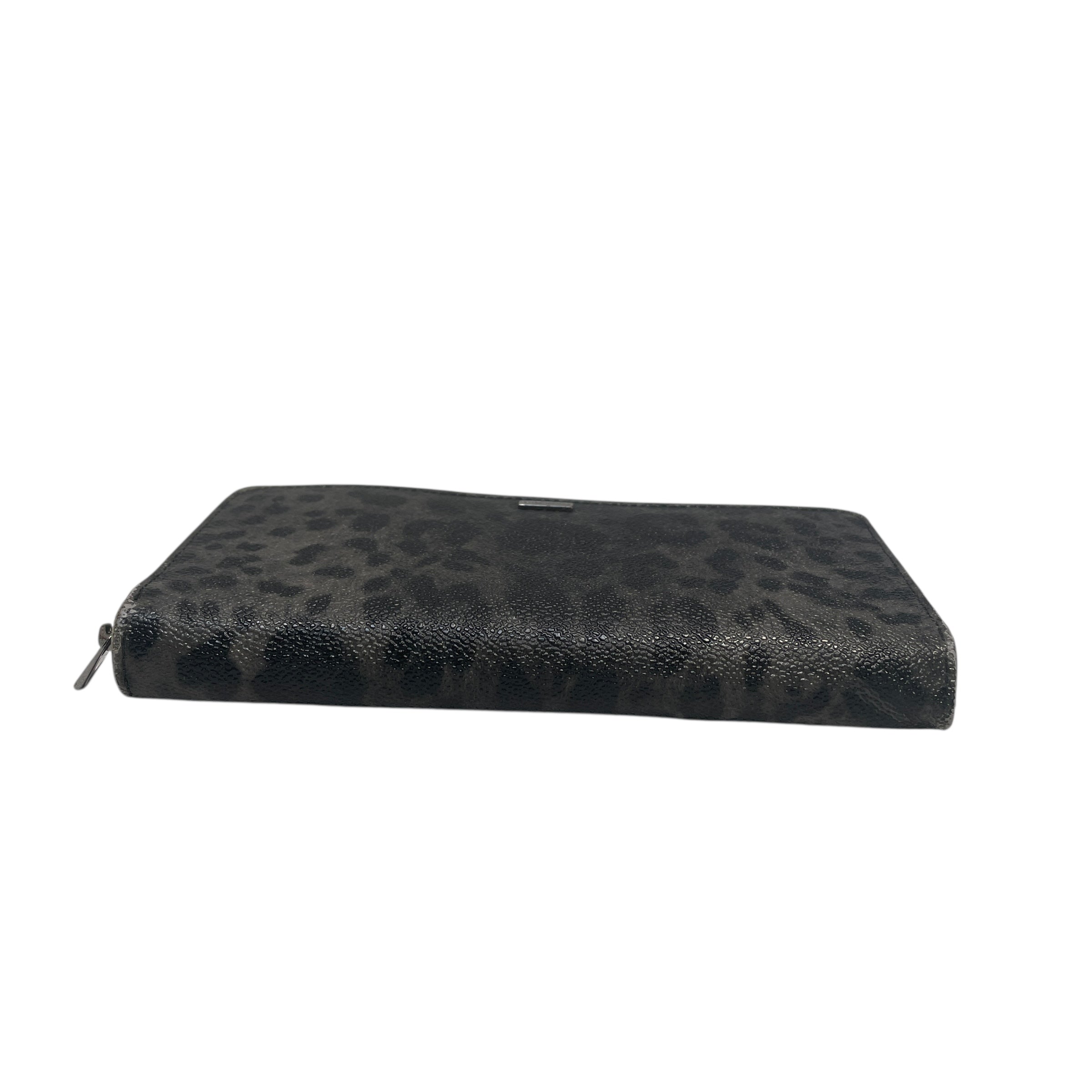 DOLCE&GABBANA/Long Wallet/OS/Animal Pattern/Leather/BLK/Leopard Print Long wallet view 2