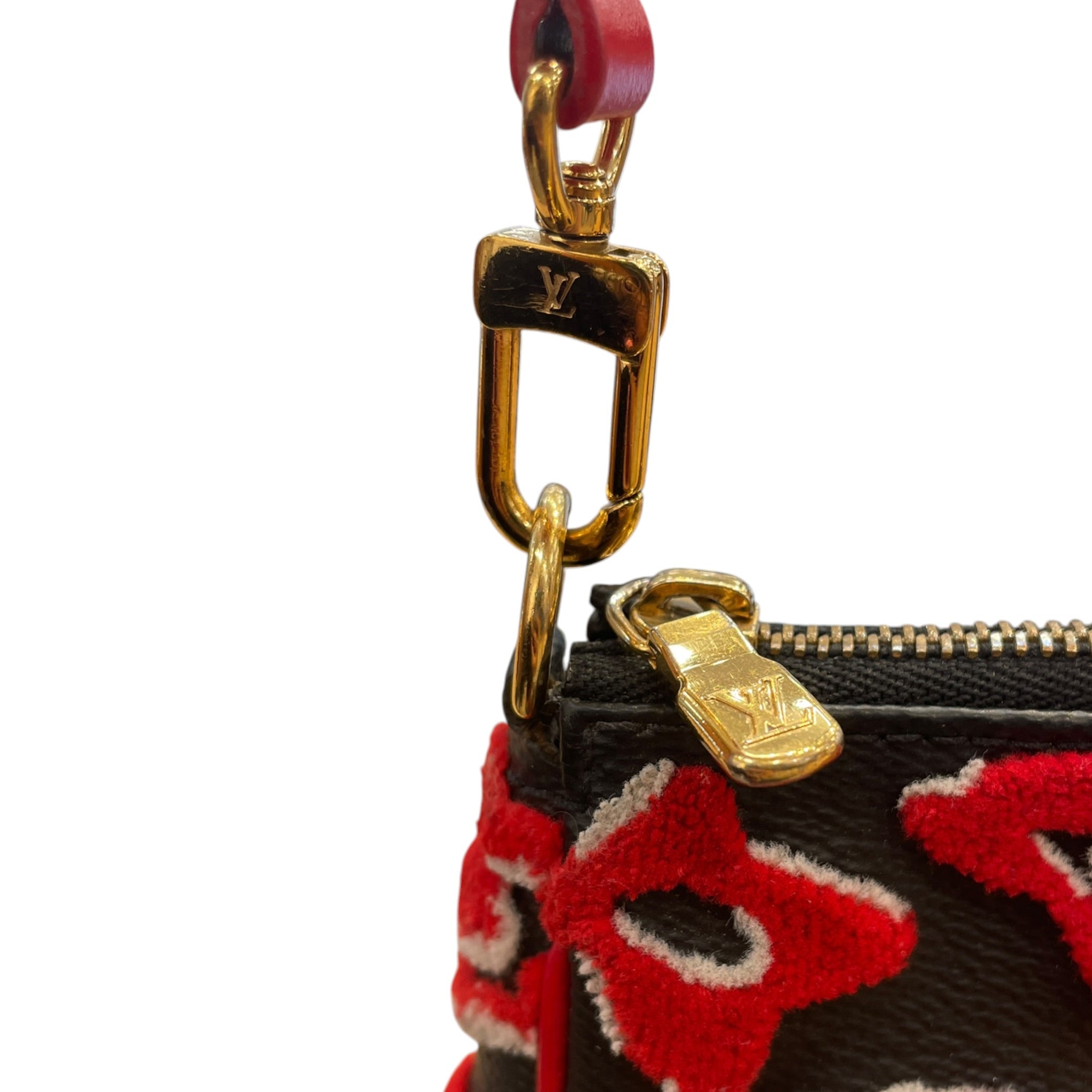 LOUIS VUITTON/Hand Bag/Monogram/Leather/MLT/LV x Urs Fischer Fur Accents view 3