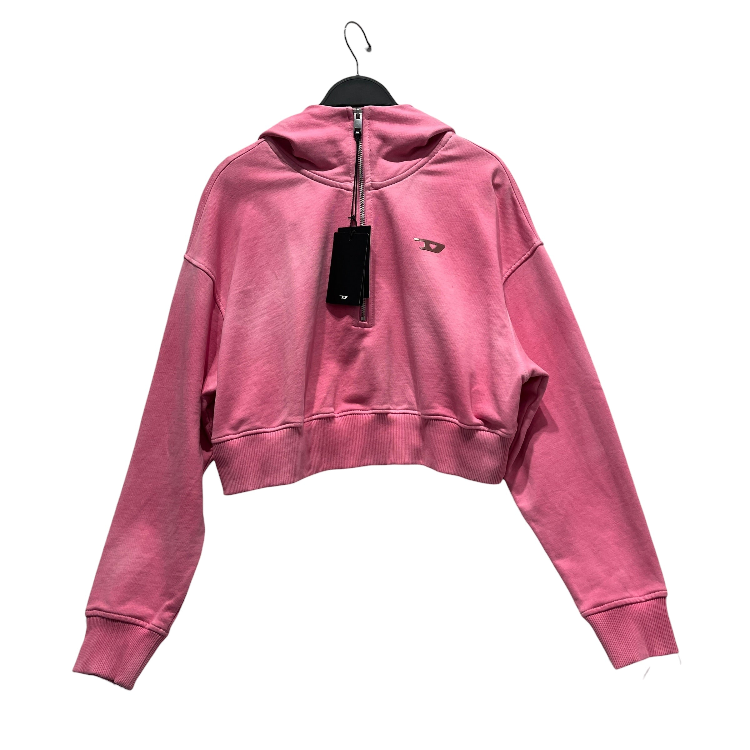 DIESEL/Zip Up Hoodie/XS/Cotton/PNK/CROP HEART LOGO view 1
