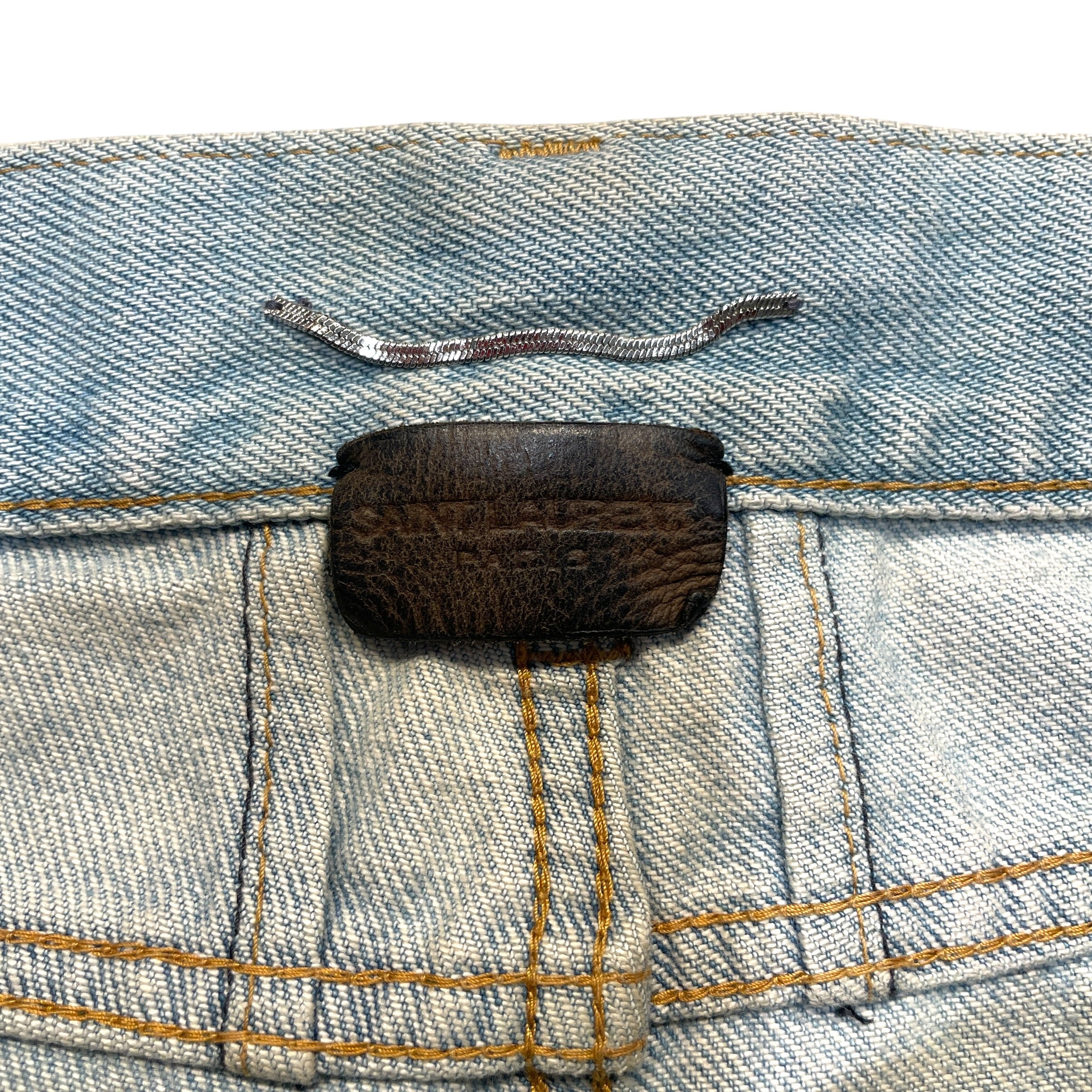 SAINT LAURENT/Skinny Pants/30/Denim/BLU/Distressed/2016 Knee Slit Skinny Jean view 3