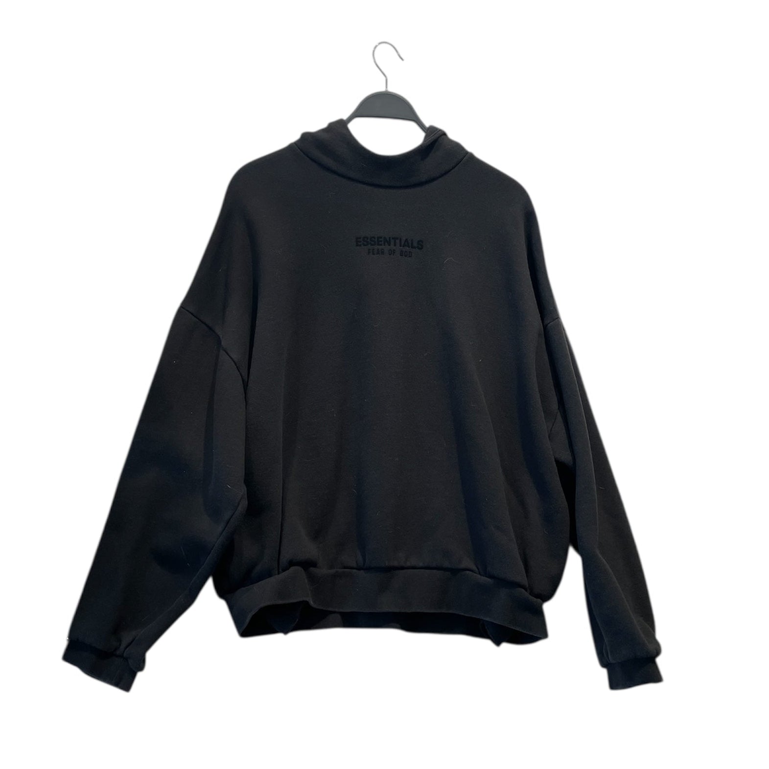 FOG ESSENTIALS/Hoodie/L/Cotton/BLK/Black Center Logo Hooded Sweat view 1