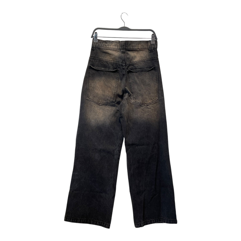 JADED LONDON/Wide Leg Pants/28/Denim/BLK/WASHED OUT