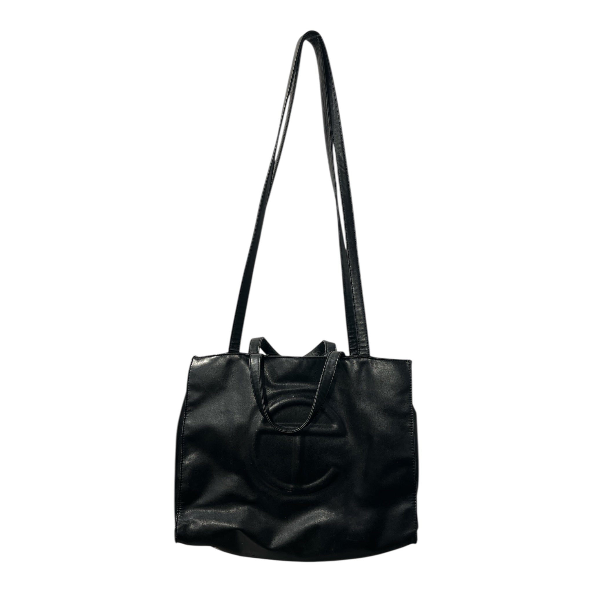Telfar/Tote Bag/Leather/BLK/MED BLACKLEATHER view 1