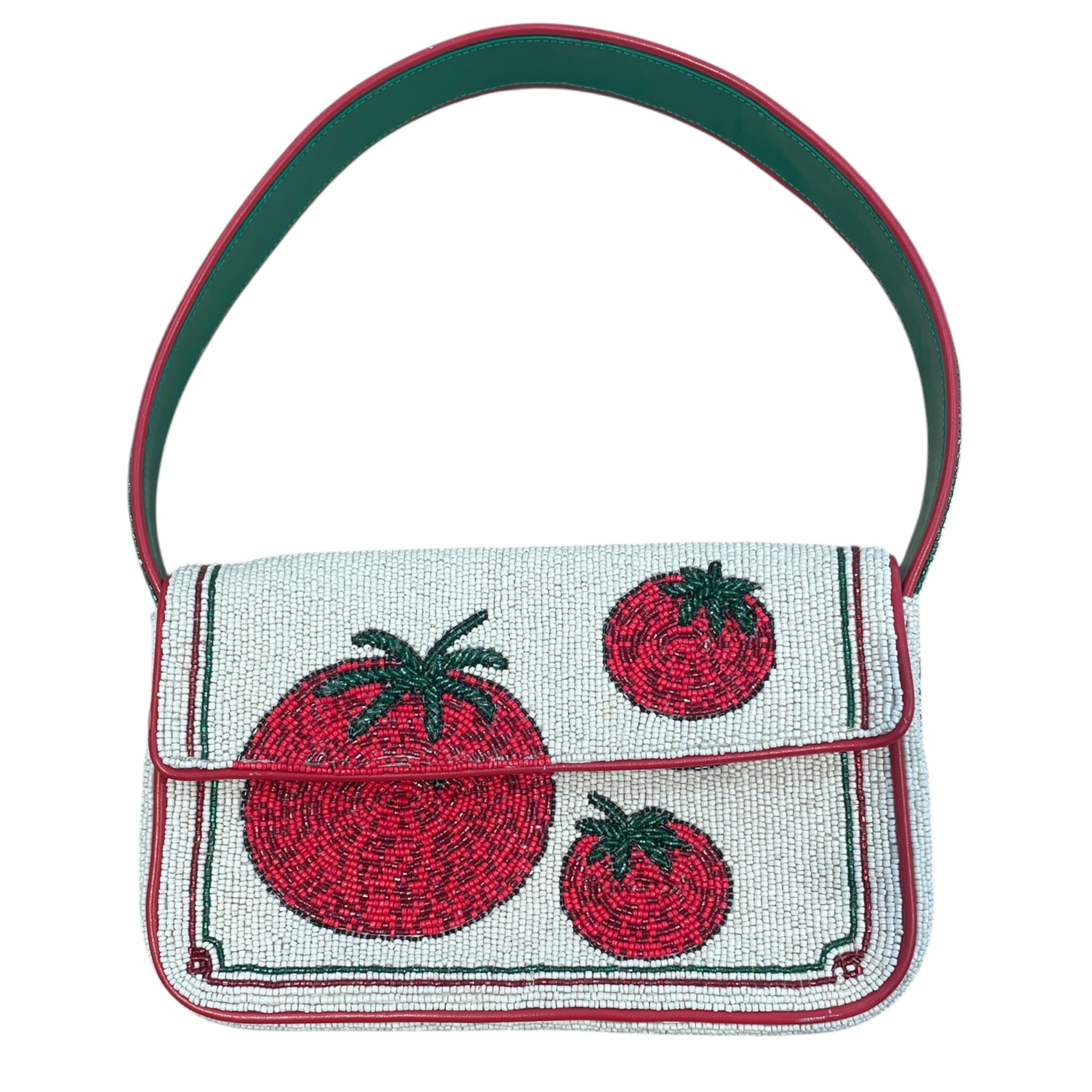STAUD/Hand Bag/All Over Print/WHT/TOMMY BEADED TOMATO SHOULDER view 1