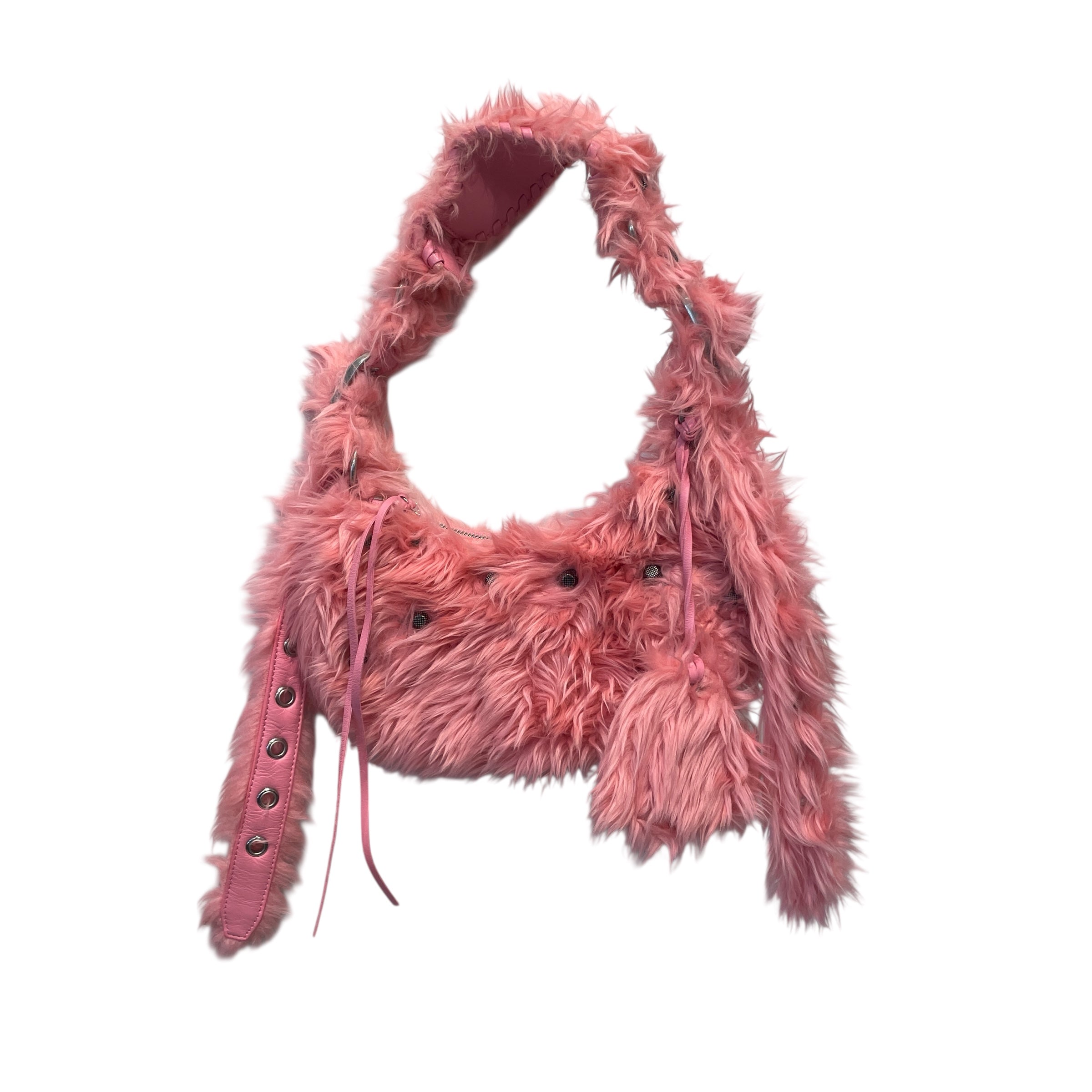BALENCIAGA/Bag/Fake Fur/PNK/LE CAGOLE FAKE FUR view 1