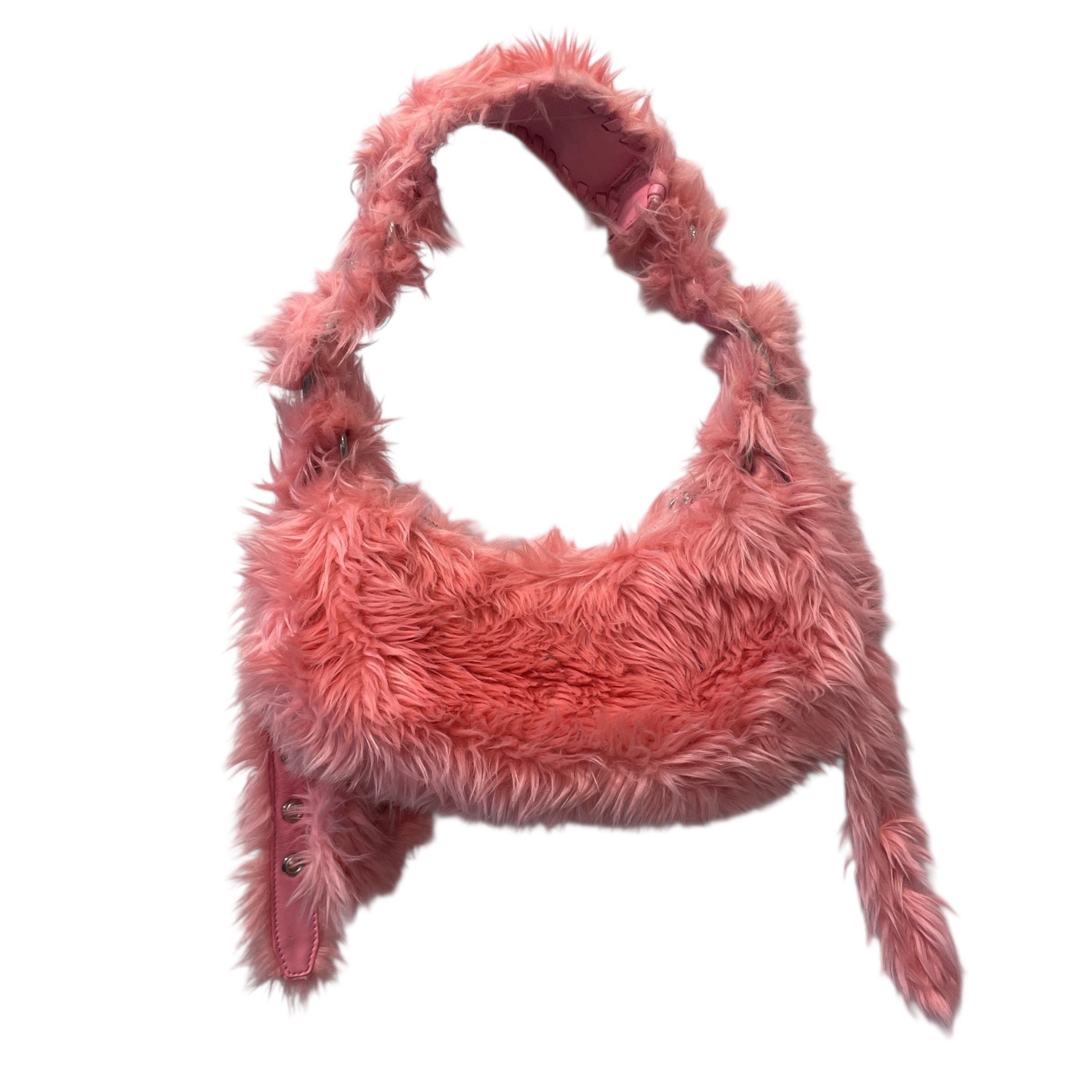 BALENCIAGA/Bag/Fake Fur/PNK/LE CAGOLE FAKE FUR view 2