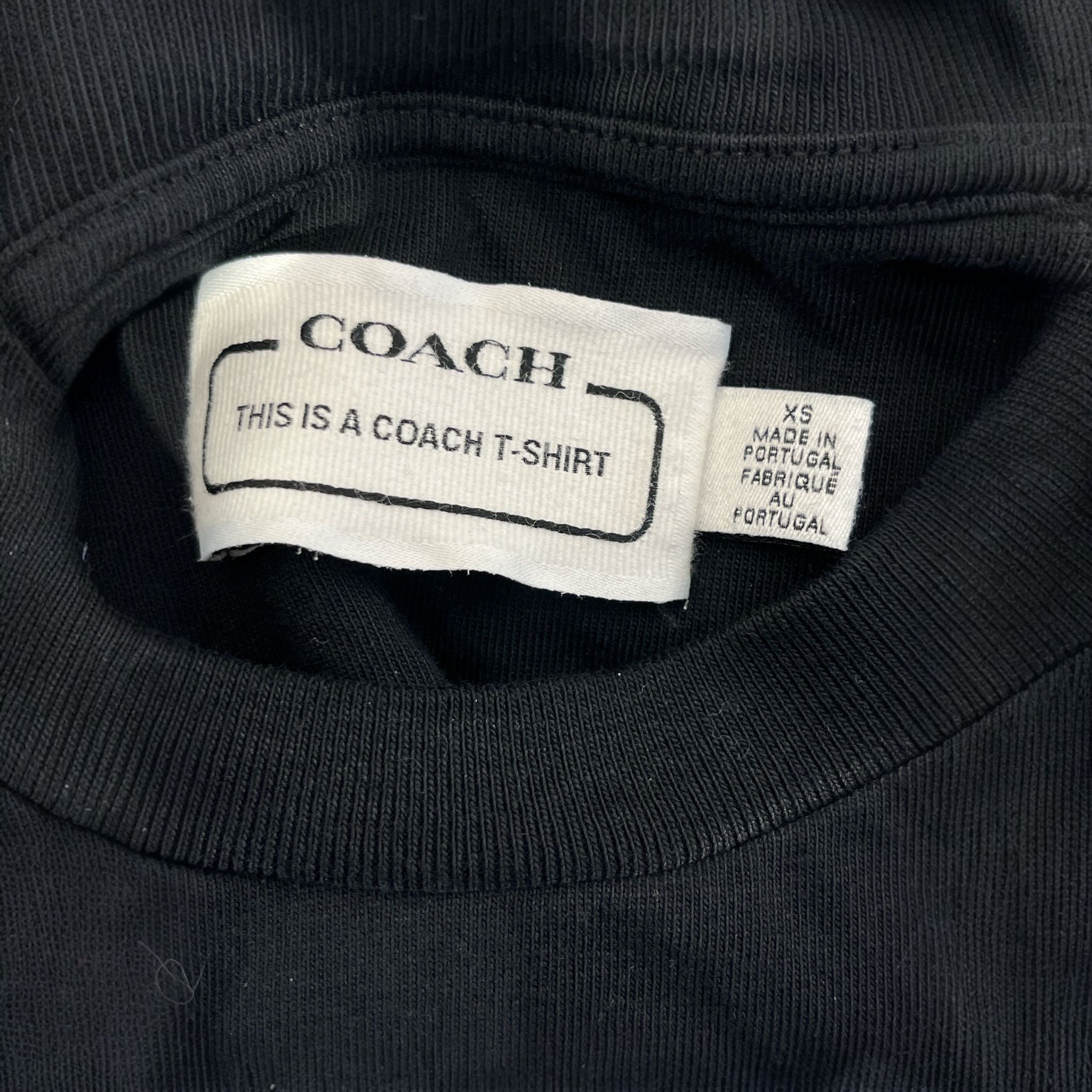 COACH/T-Shirt/XS/Graphic/Cotton/BLK/LEATHERWARE HORSE CARRIAGE view 3