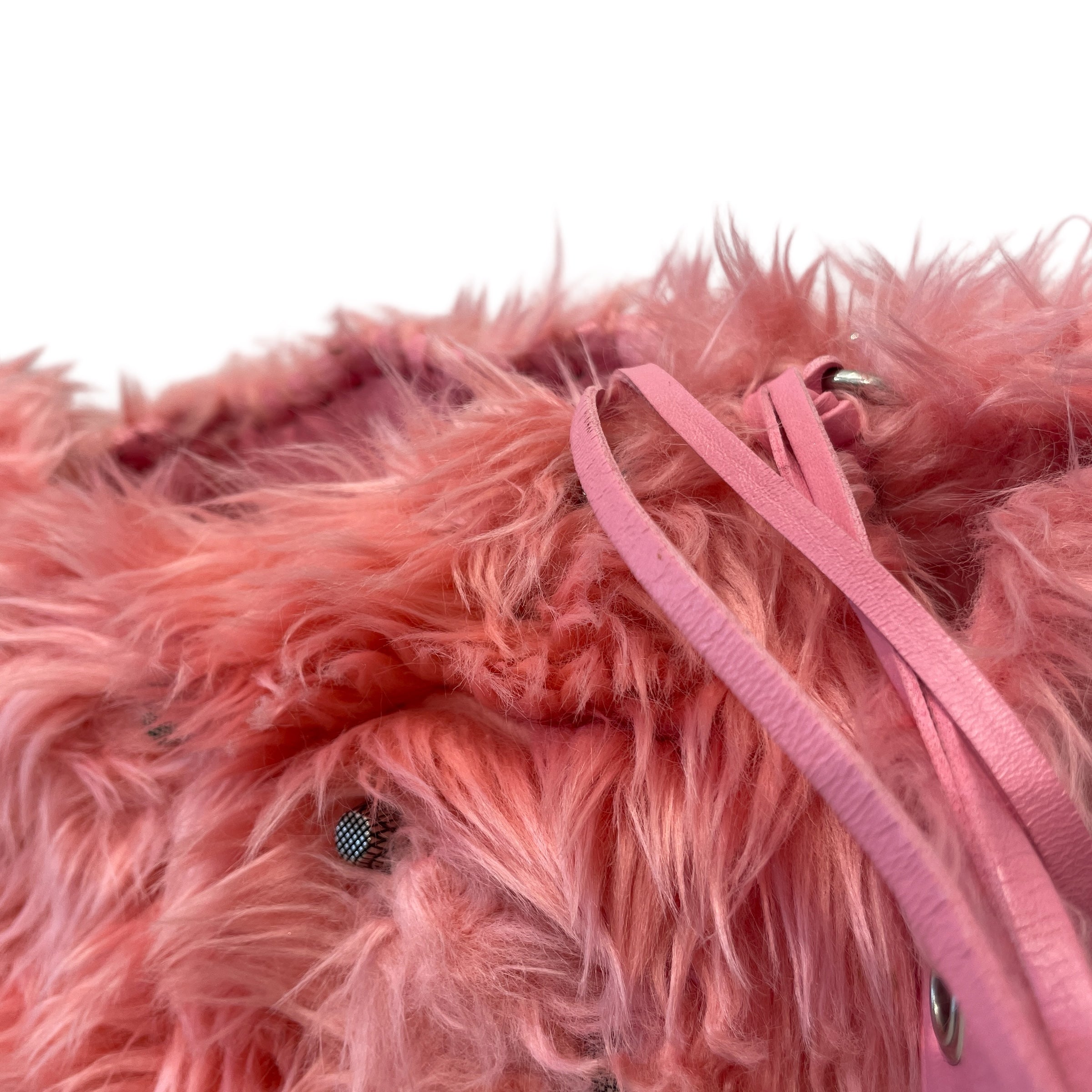 BALENCIAGA/Bag/Fake Fur/PNK/LE CAGOLE FAKE FUR view 5
