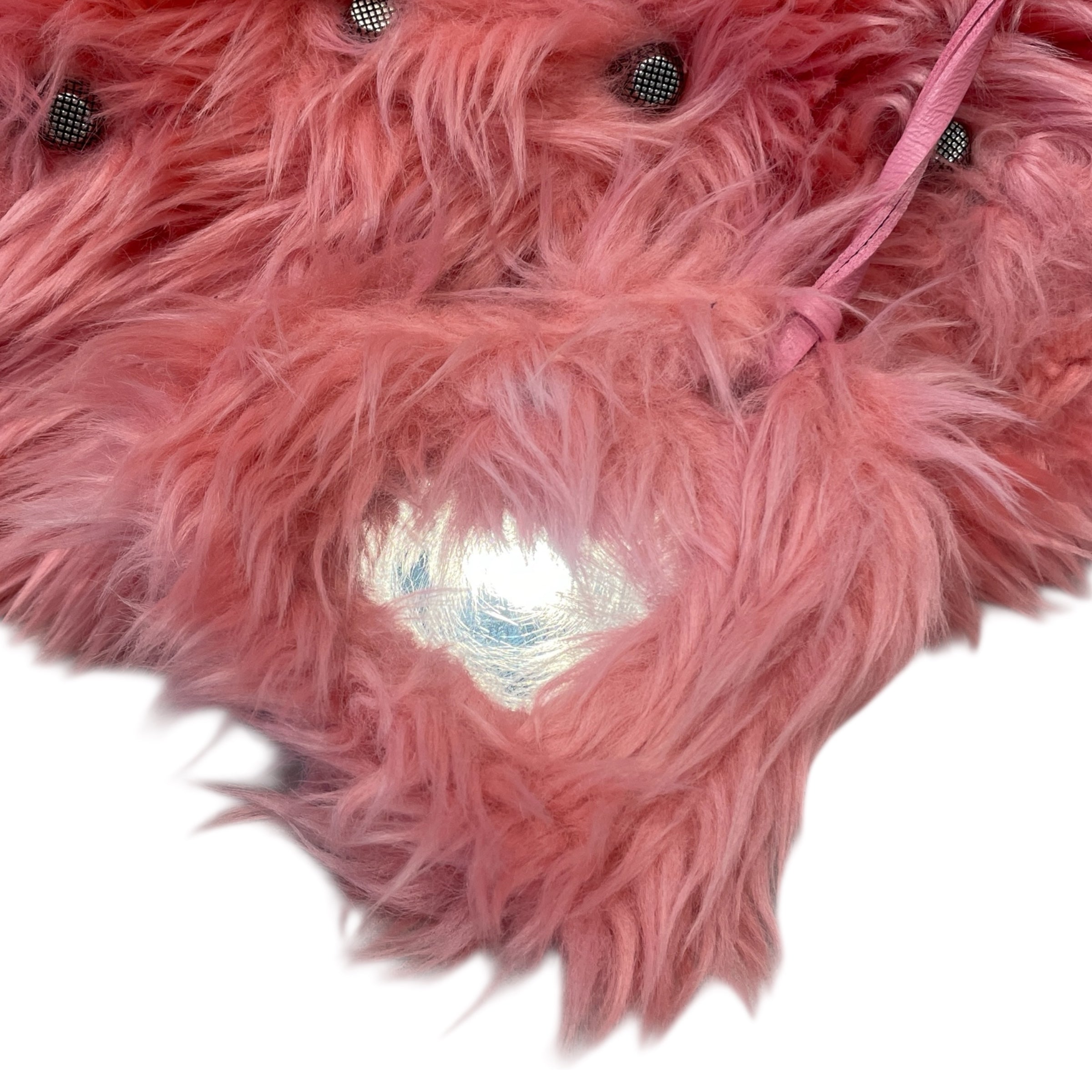 BALENCIAGA/Bag/Fake Fur/PNK/LE CAGOLE FAKE FUR view 6