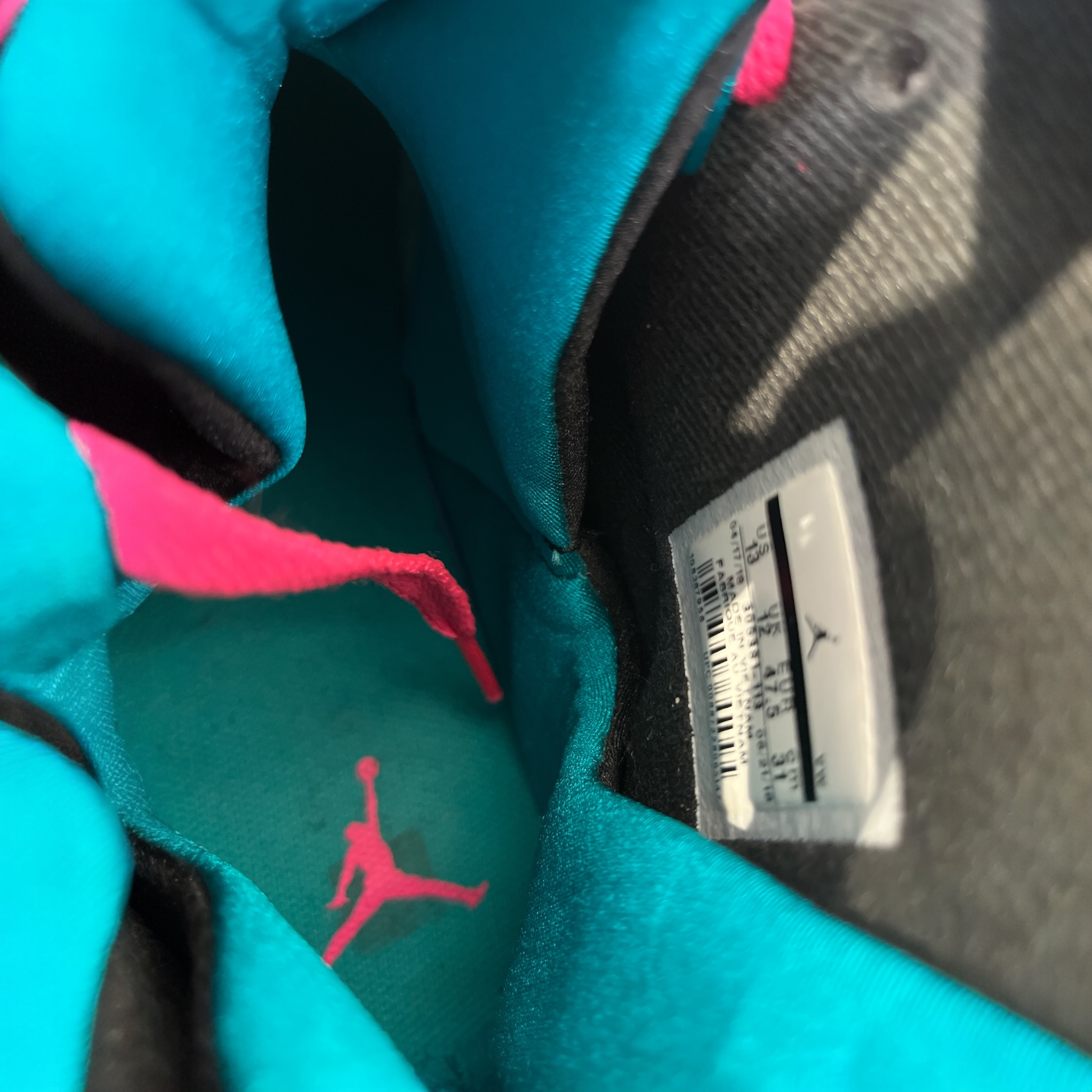NIKE/Hi-Sneakers/US 13/Leather/WHT/SOUTH BEACH view 3